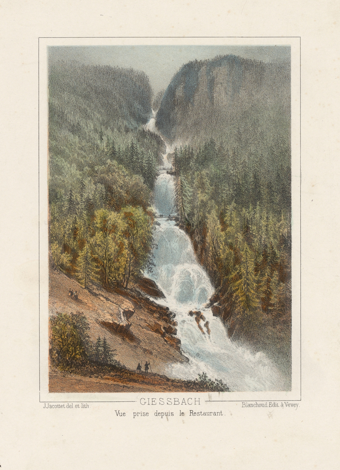 Giessbach Vue prise depuis le Restaurant, by Jean Jacottet, public domain