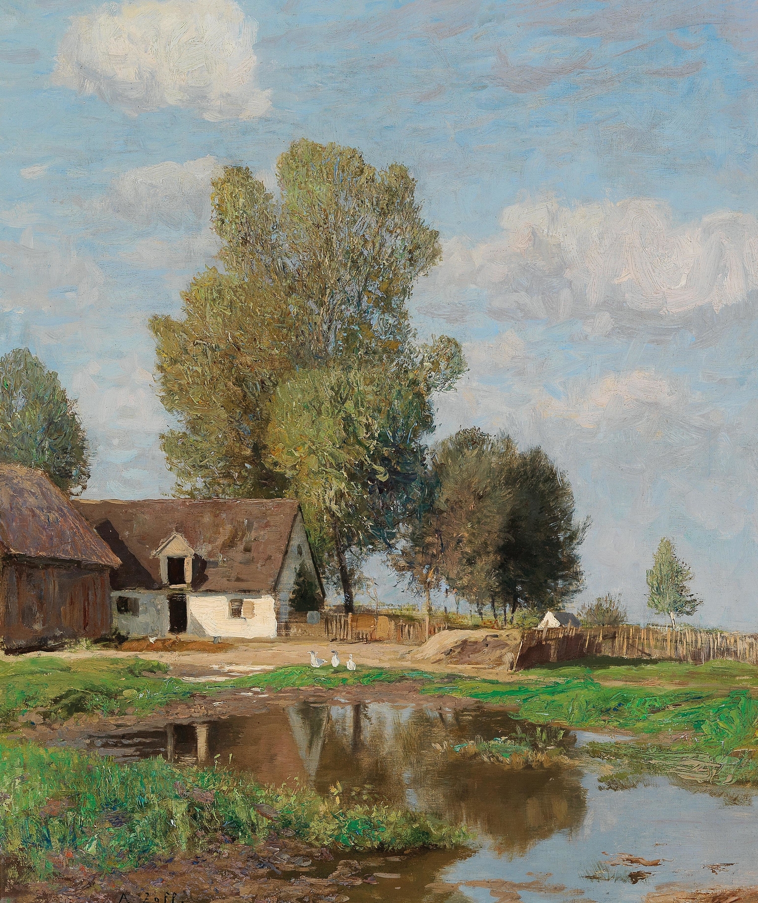 Ländliche Idylle, by Alfred Zoff, public domain