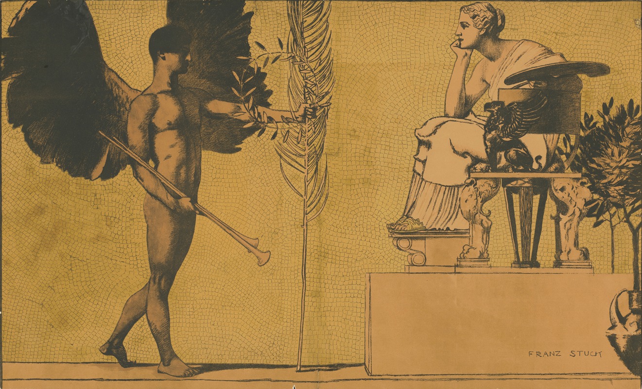 Franz von Stuck's painting captures the essence of the Munich Art Exhibition.
