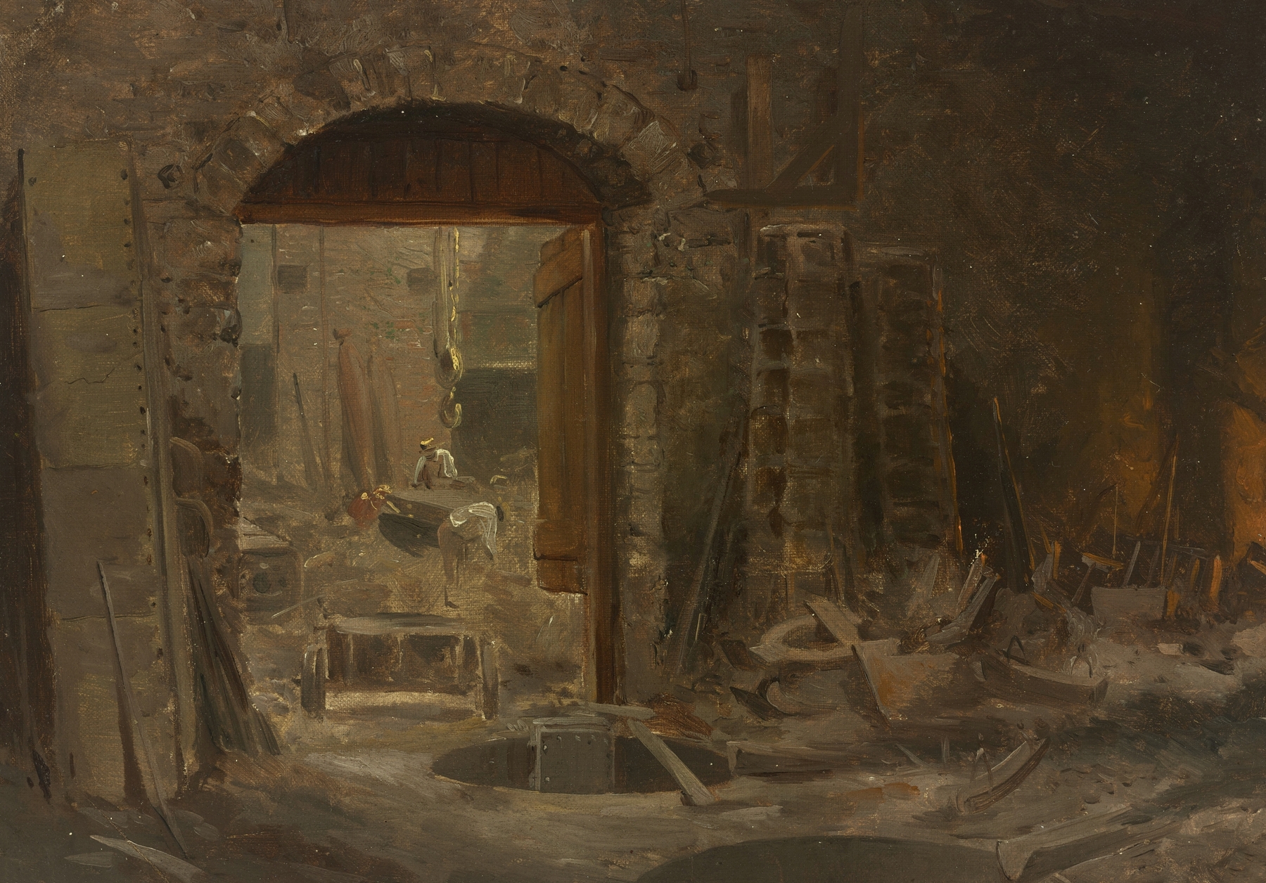 West Point Foundry, Cold Spring, New York by John Ferguson Weir, oil on canvas