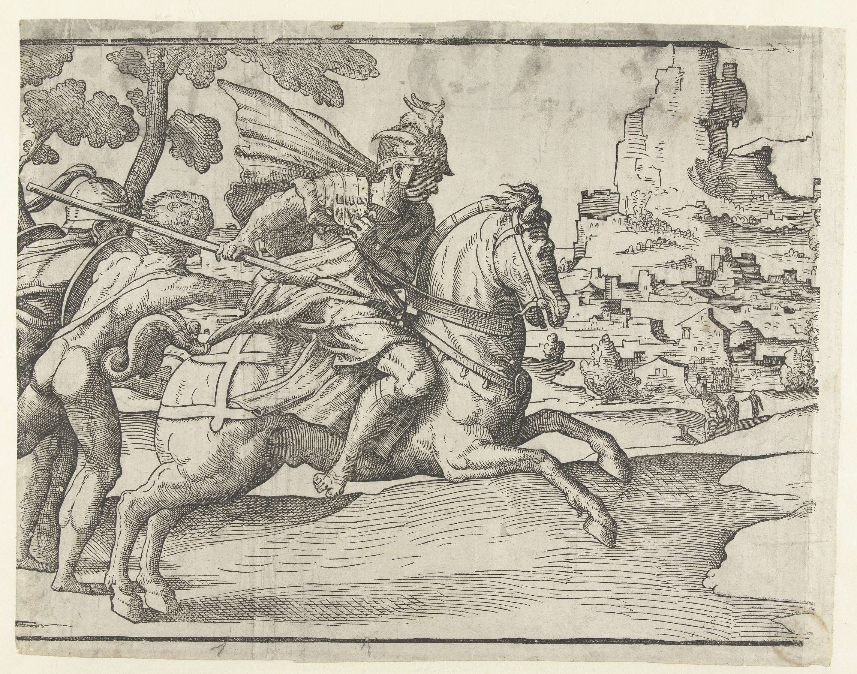 Jager te paard, by Jan van Scorel, public domain