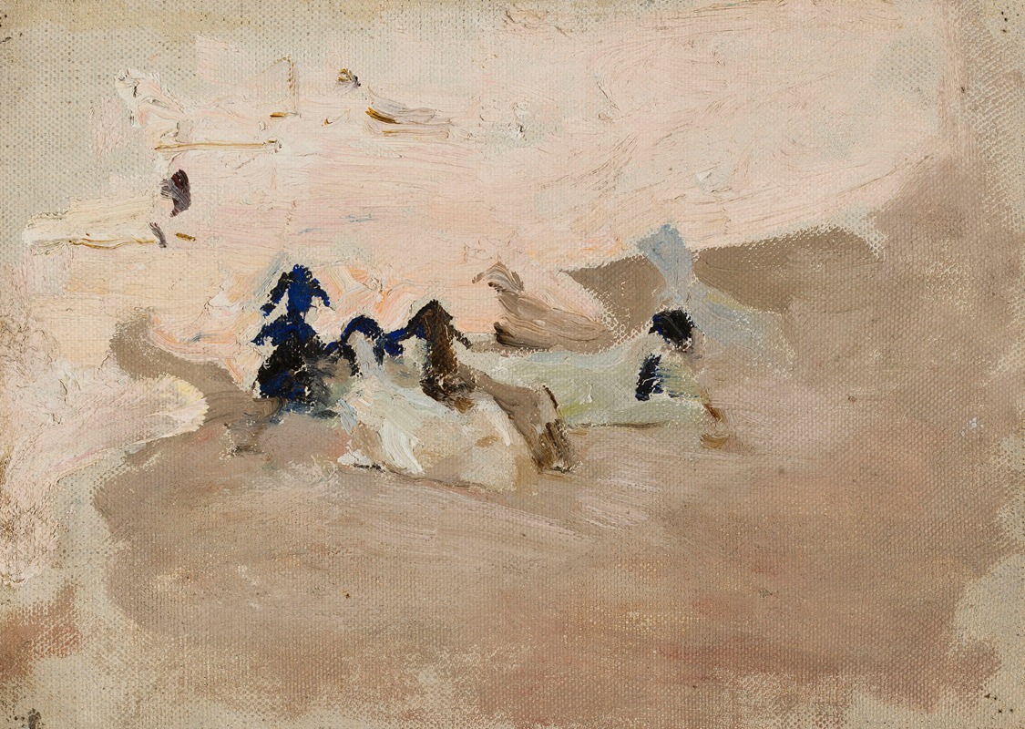 A painting of goats on the island of Corfu, Greece.