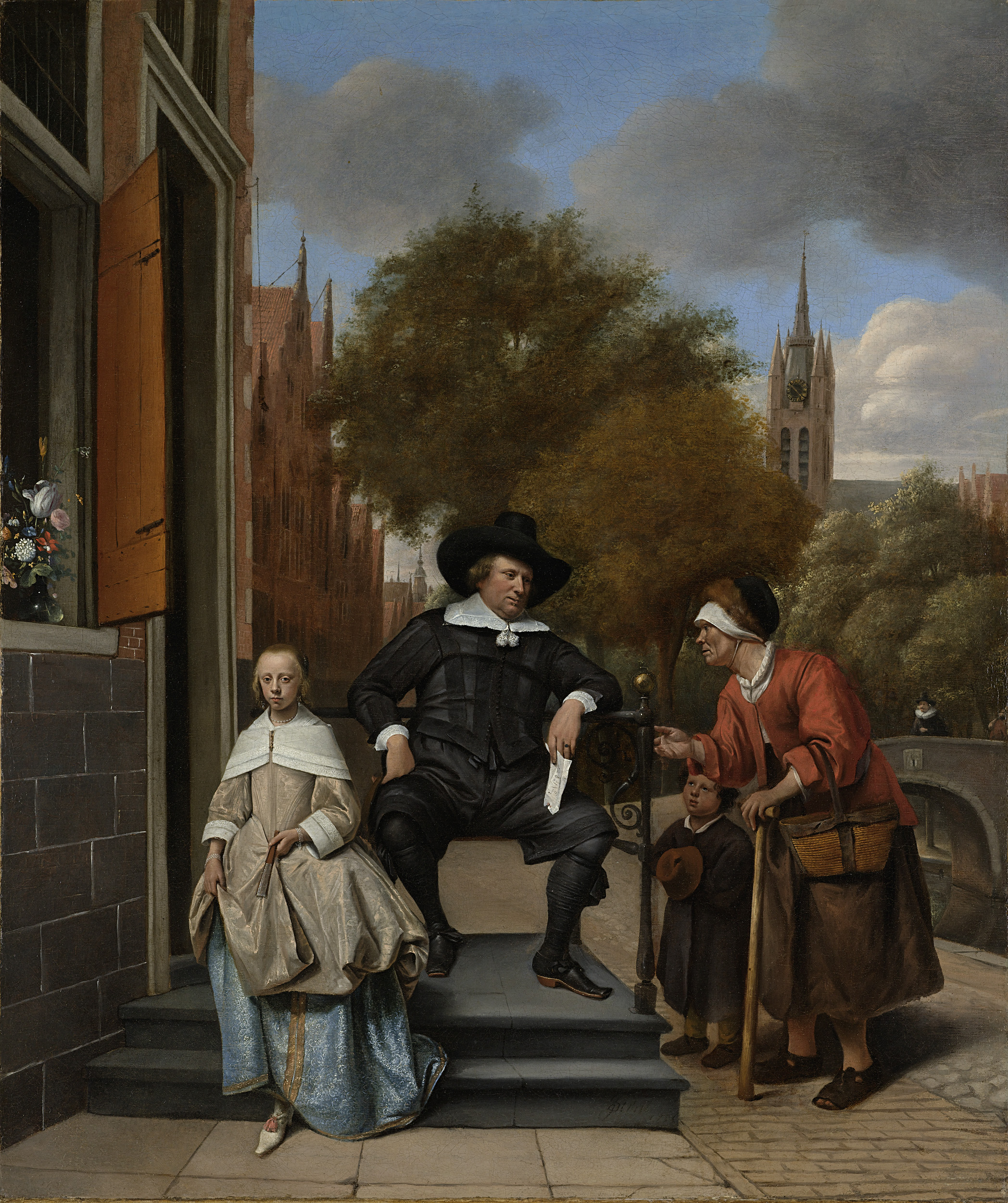 Adolf and Catharina Croeser, Known as ‘The Burgomaster of Delft and his Daughter’, by Jan Havicksz. Steen, public domain