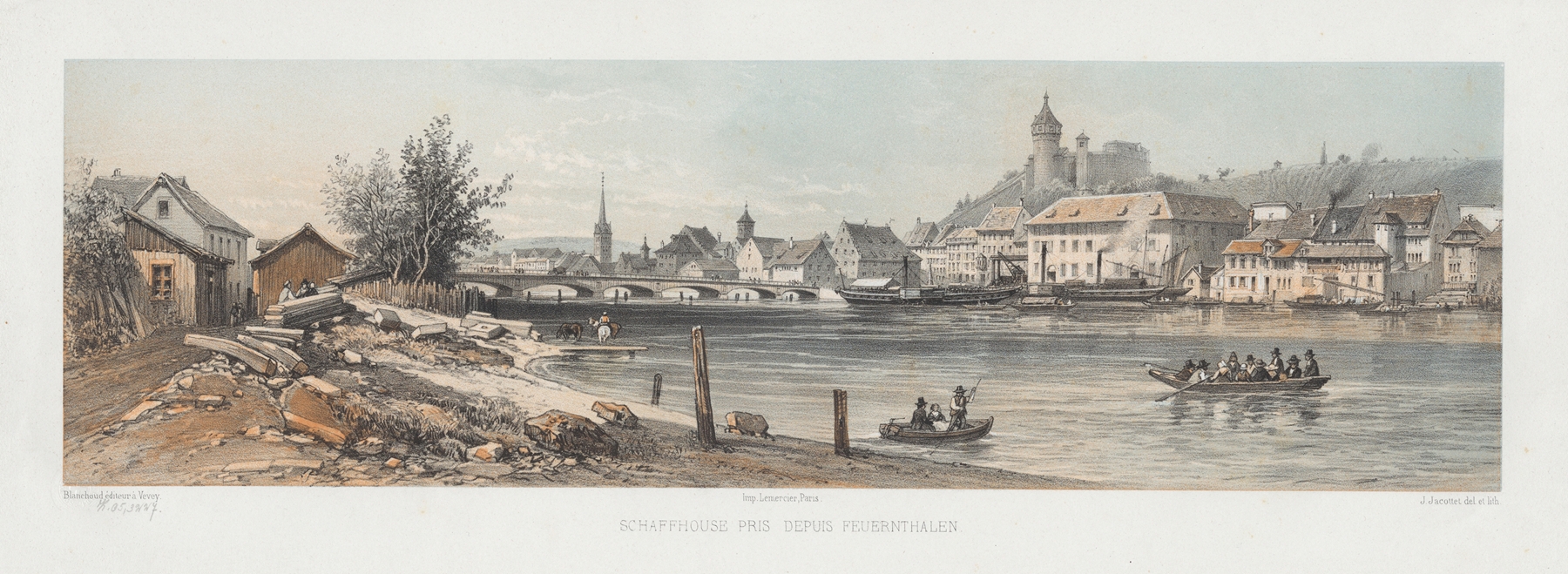 Schaffhouse pris depuis Feuernthalen, by Jean Jacottet, public domain