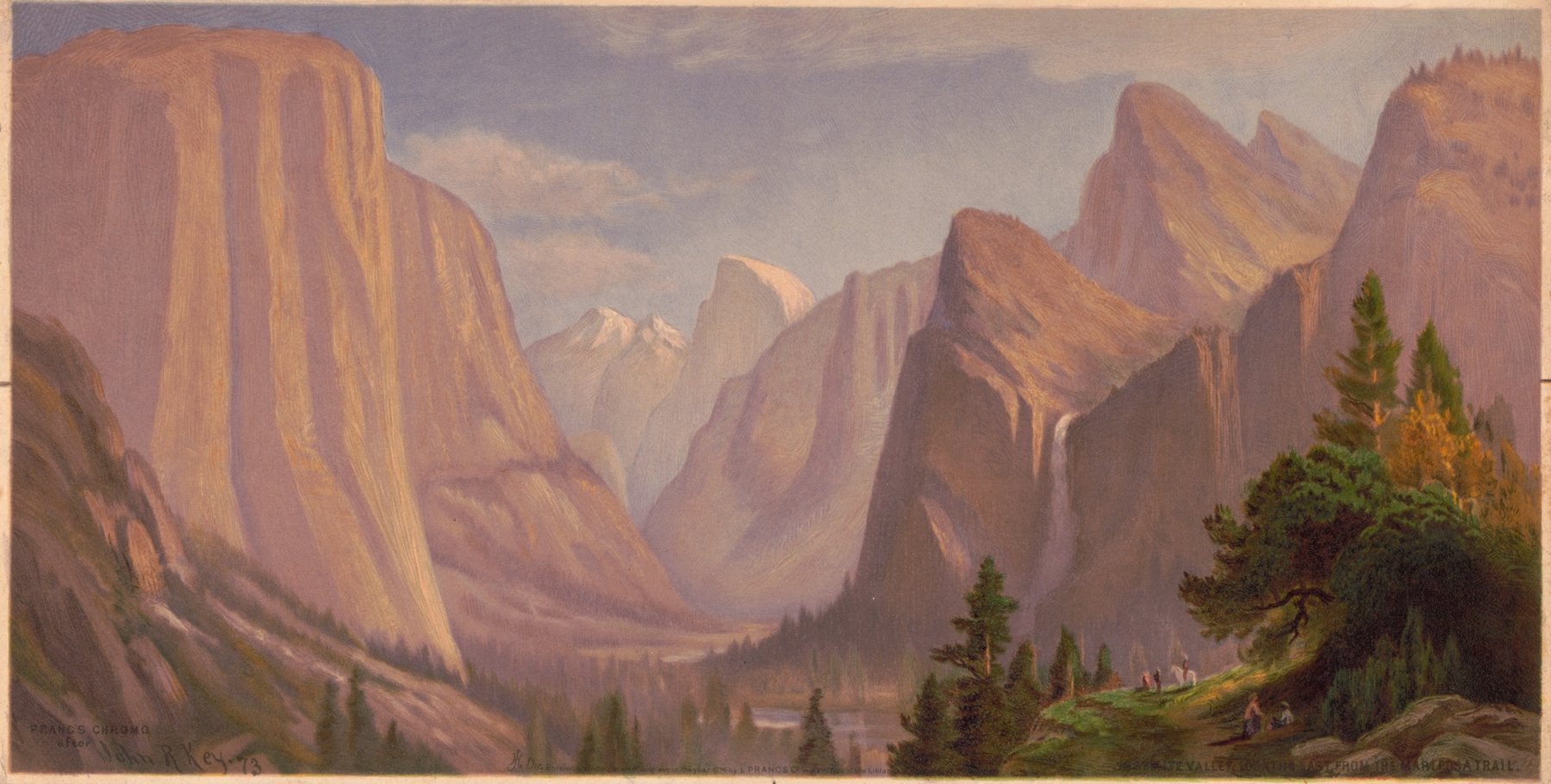 Yosemite Valley looking east from the Mariposa Trail, oil painting by John Ross Key
