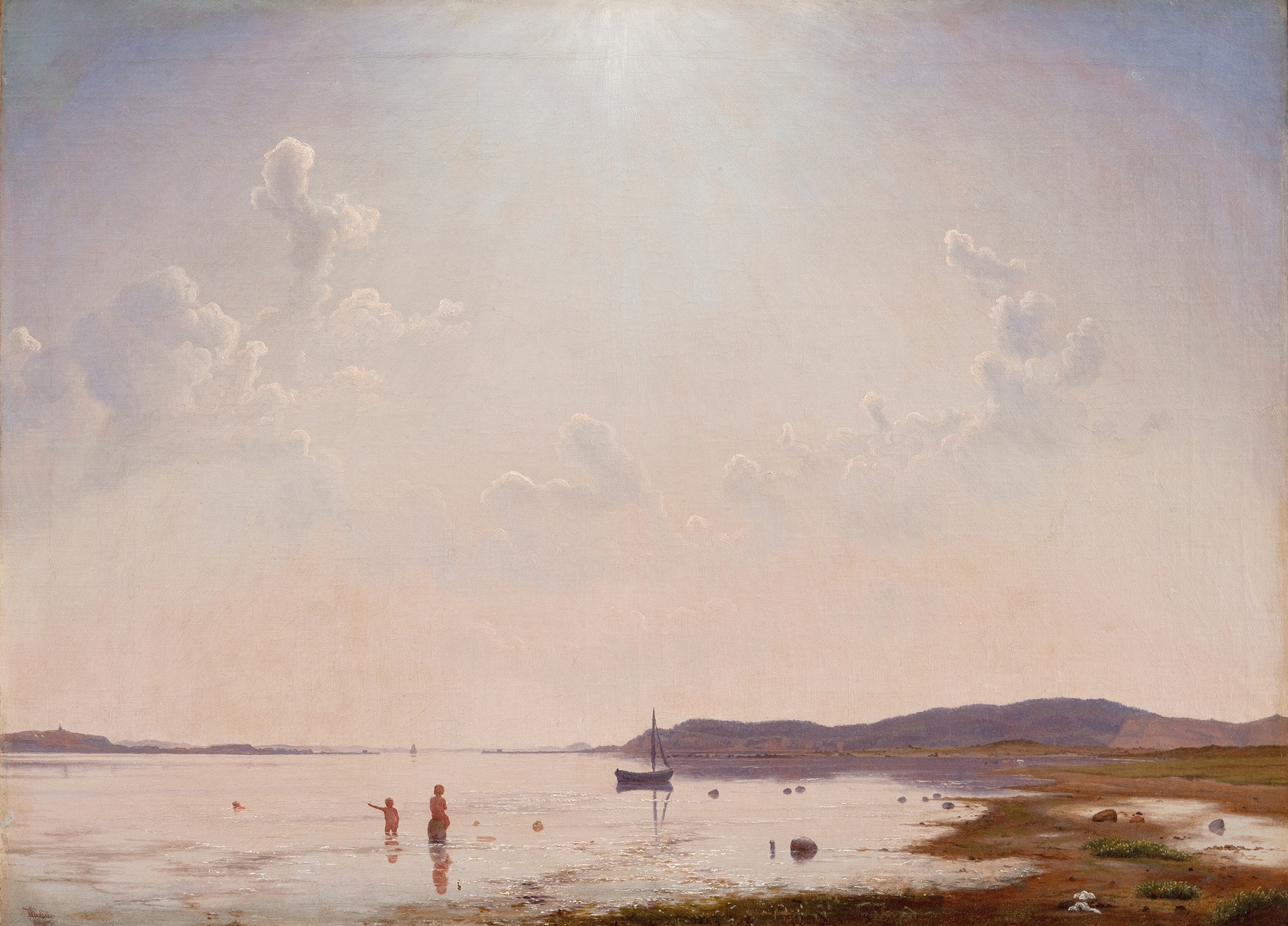 Landscape of Roskilde Fjord by Vilhelm Kyhn, oil painting