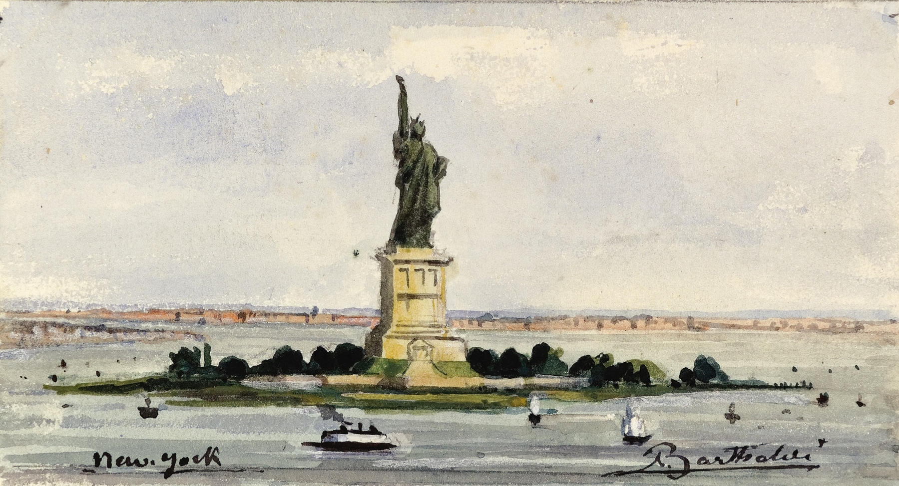New York, by Frédéric Auguste Bartholdi, public domain