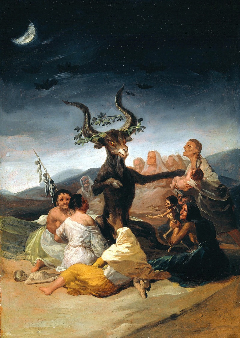 The Sabbath of witches, by Francisco de Goya, public domain