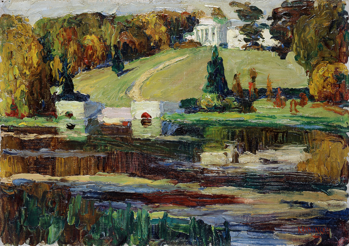 Sketch for Akhtyrka – Fall, by Wassily Kandinsky, public domain