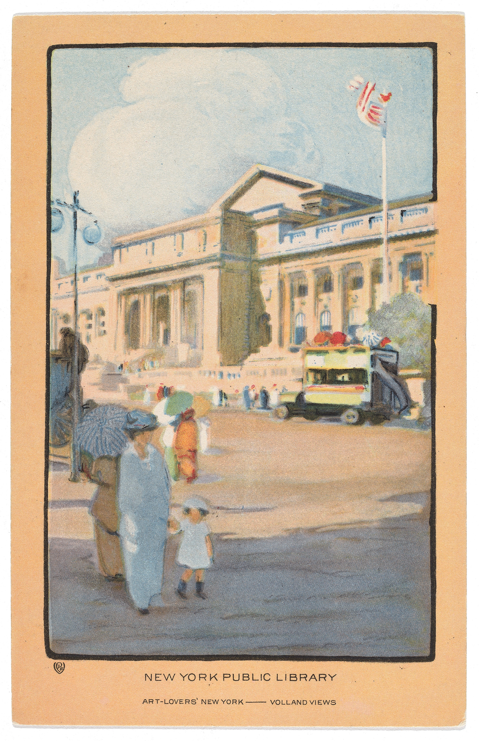 New York Public Library, by Rachael Robinson Elmer, public domain