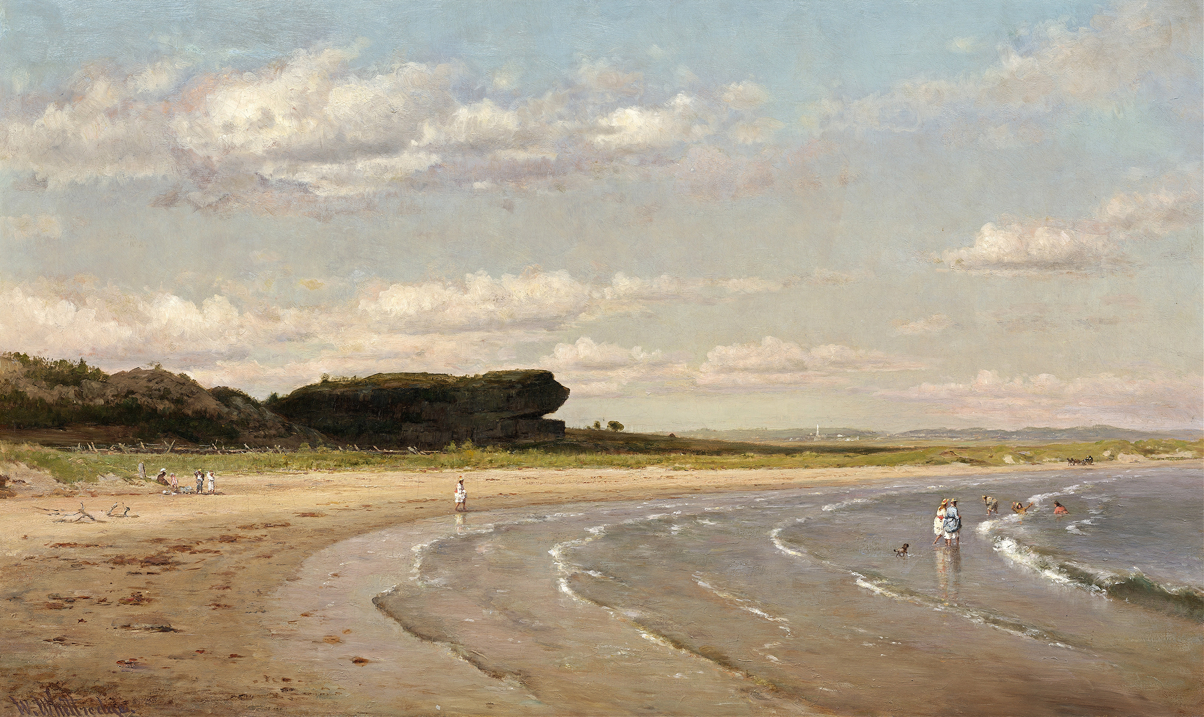 Second Beach,Newport, by Worthington Whittredge, public domain