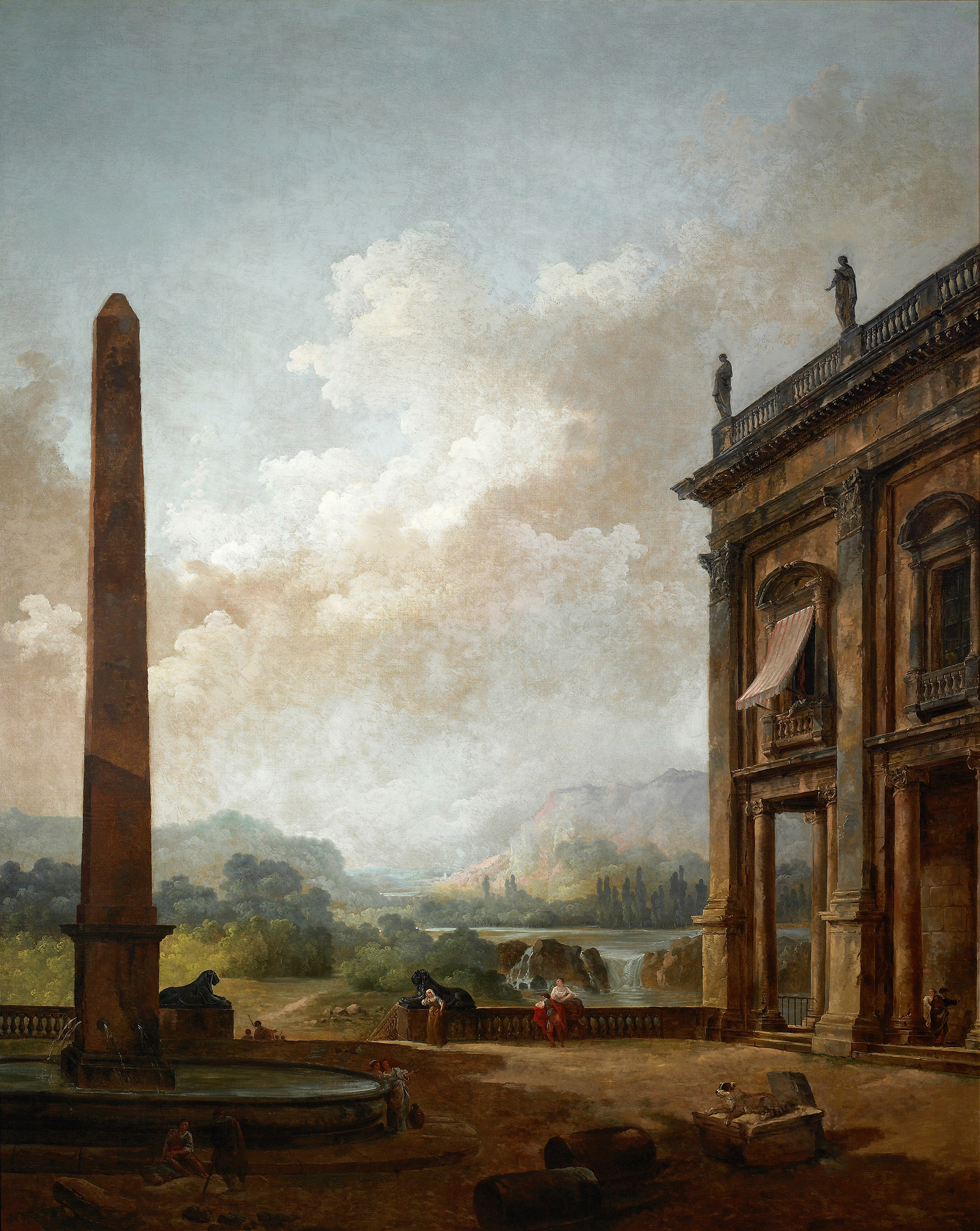 The Obelisk, by Hubert Robert, public domain