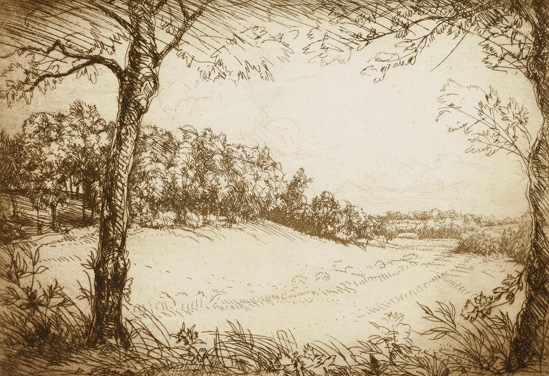 Landscape depicting a foggy summer morning in Tennessee by Donald Shaw MacLaughlan, oil painting
