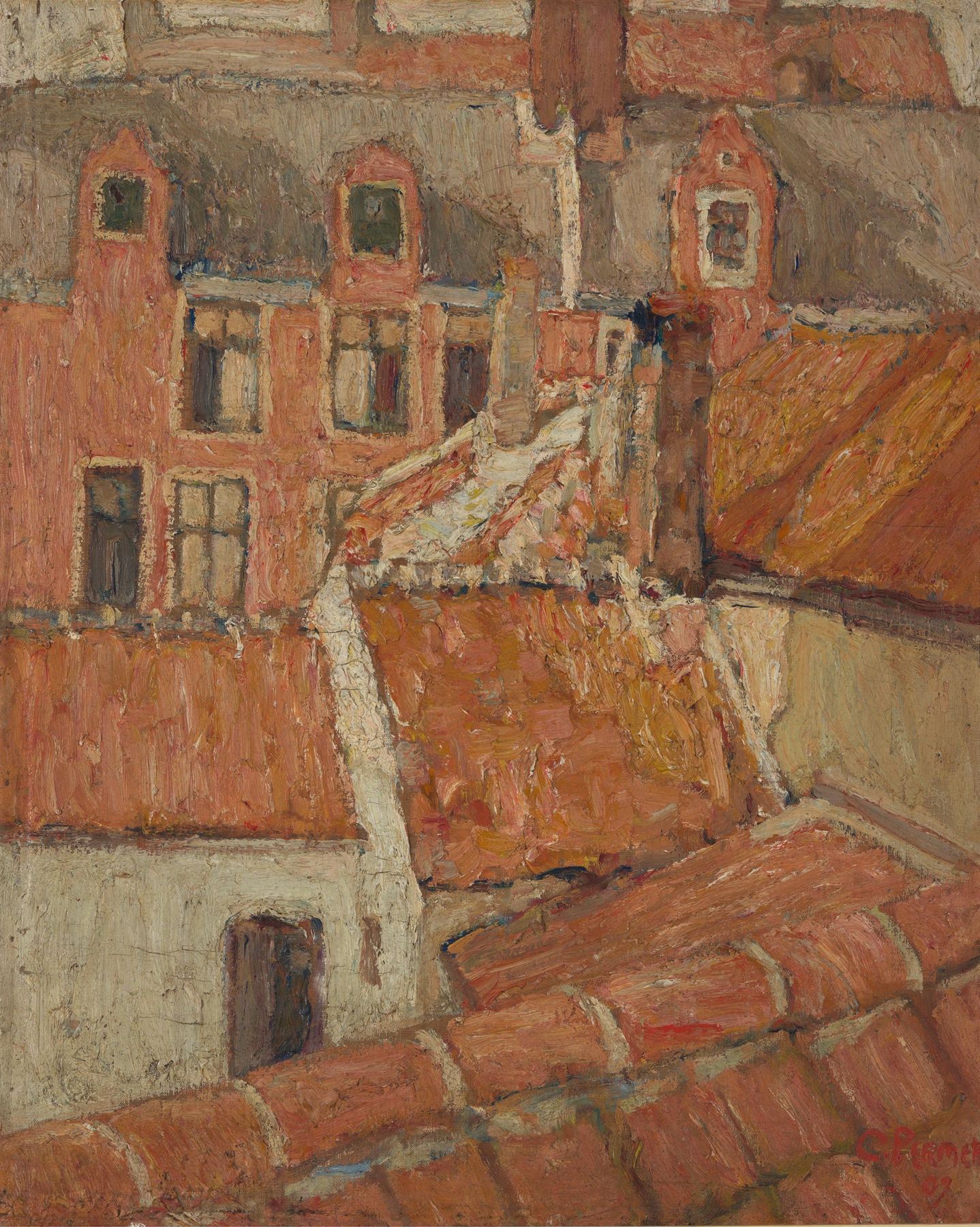 Daken te Oostende, by Constant Permeke, public domain