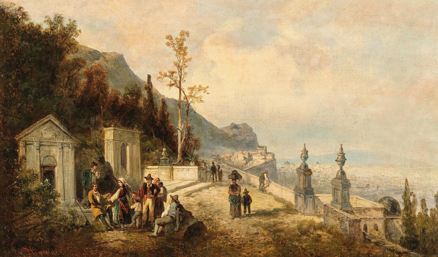 Blick auf den Golf von Neapel, by Josef Thoma, public domain