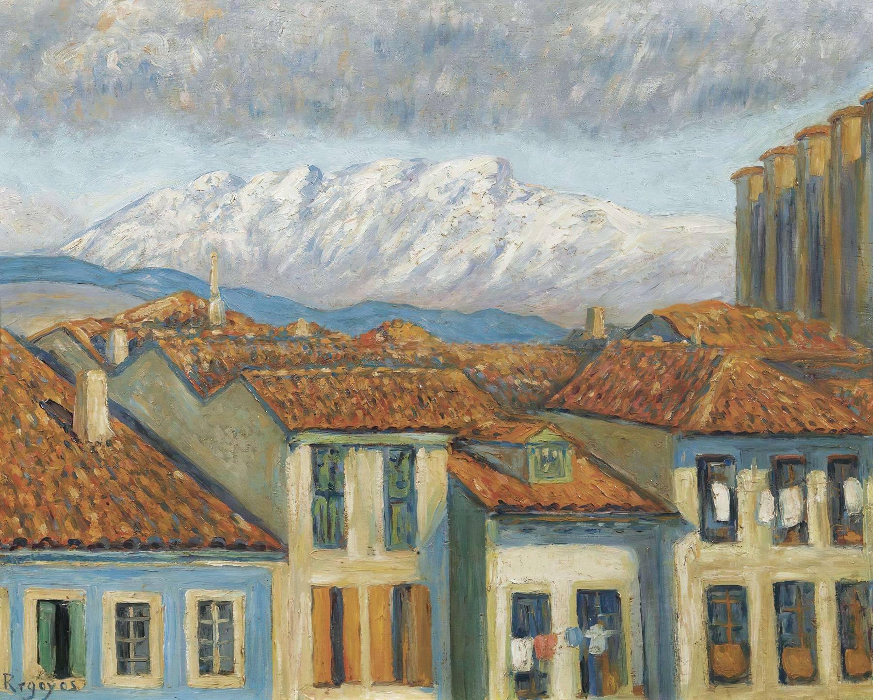 Rentería and the mountains ofAya, by Darío de Regoyos, public domain