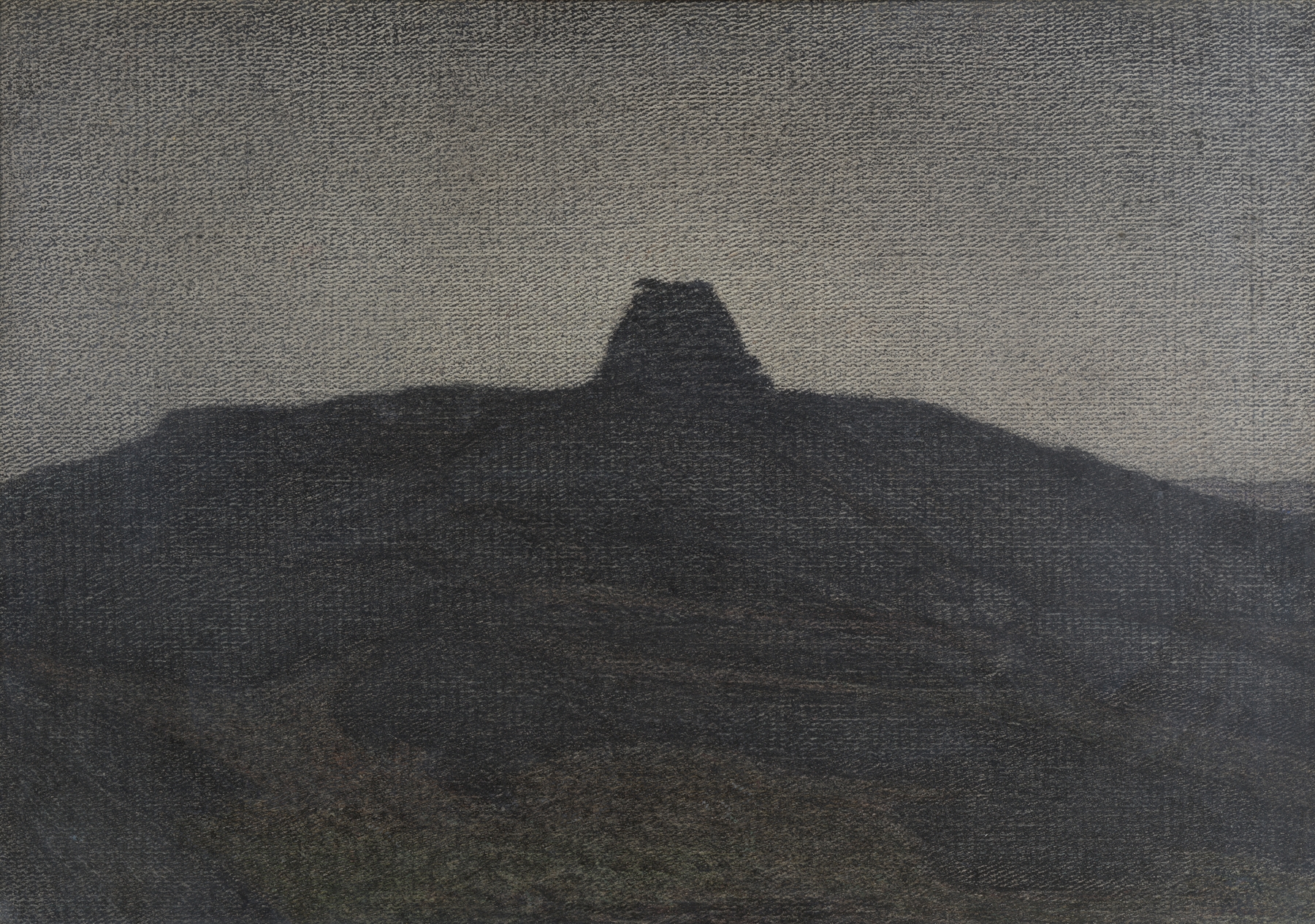Twilight in Spring II by Karl Nordström, oil on canvas depicting a serene landscape with soft pastel colors.