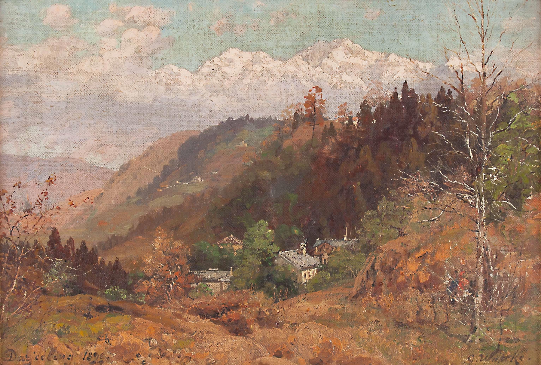 Rolling hills in Westbengalen by Carl Wuttke, oil on canvas