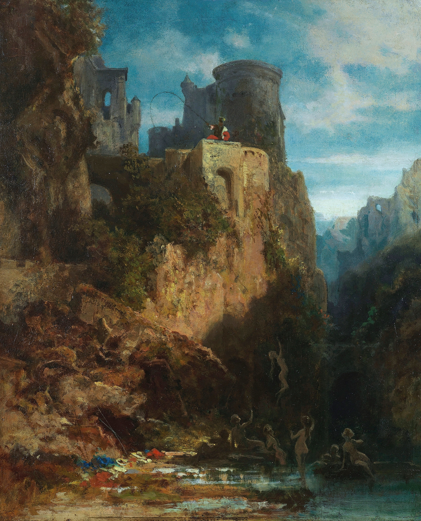 Nixenfang, by Carl Spitzweg, public domain