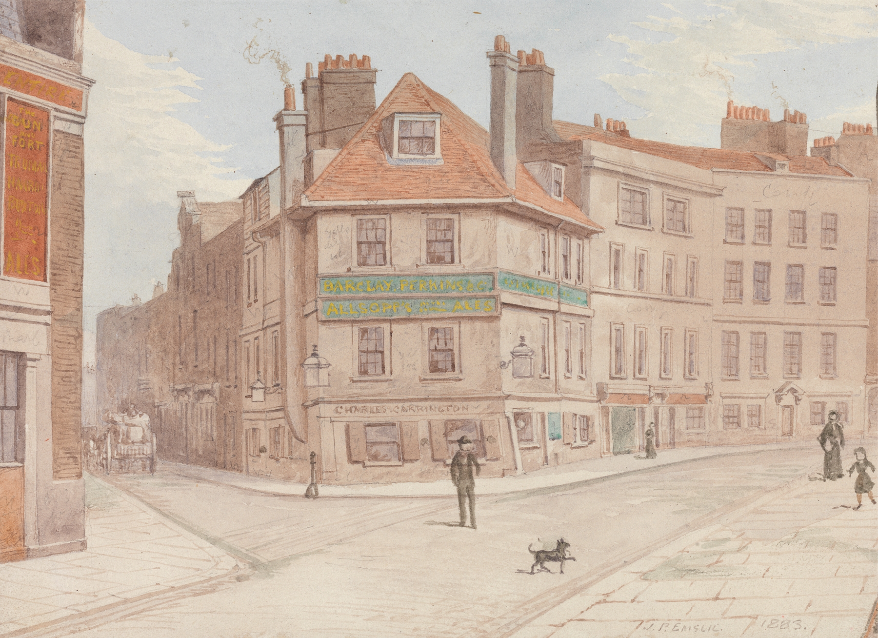 Northumberland Head Inn by John Phillipps Emslie, oil on canvas