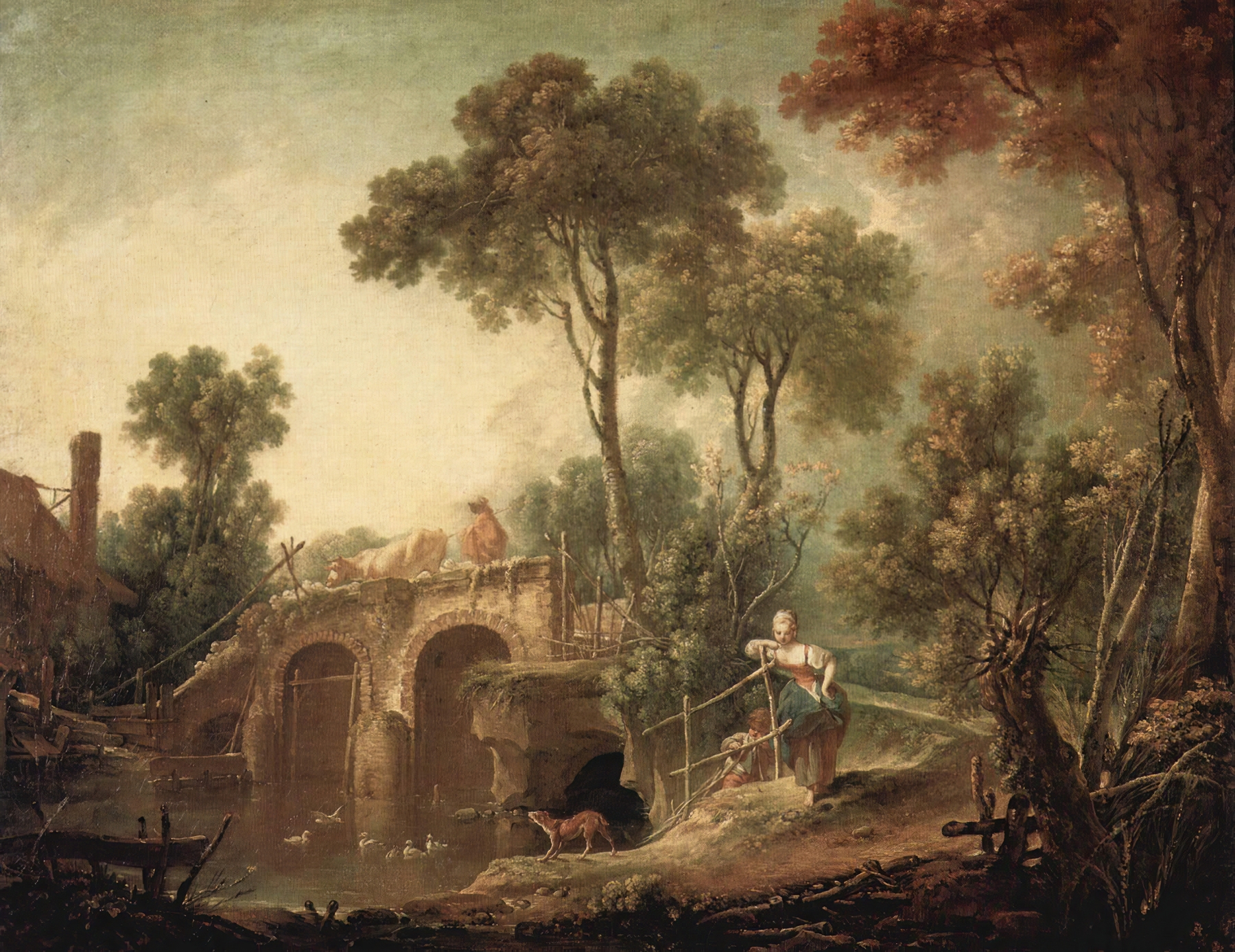 The Bridge, by François Boucher, public domain