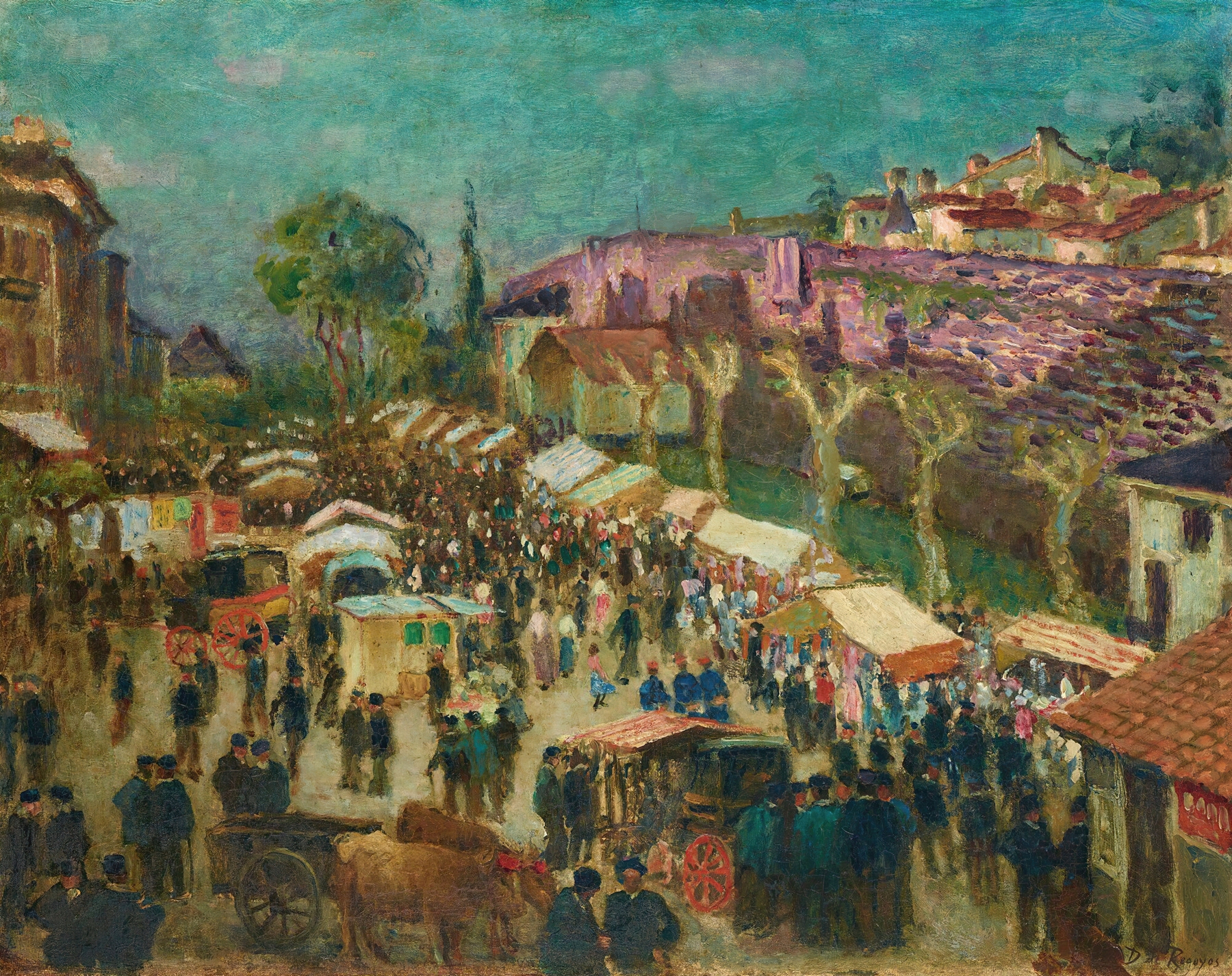 Marché En Navarre, by Darío de Regoyos, public domain