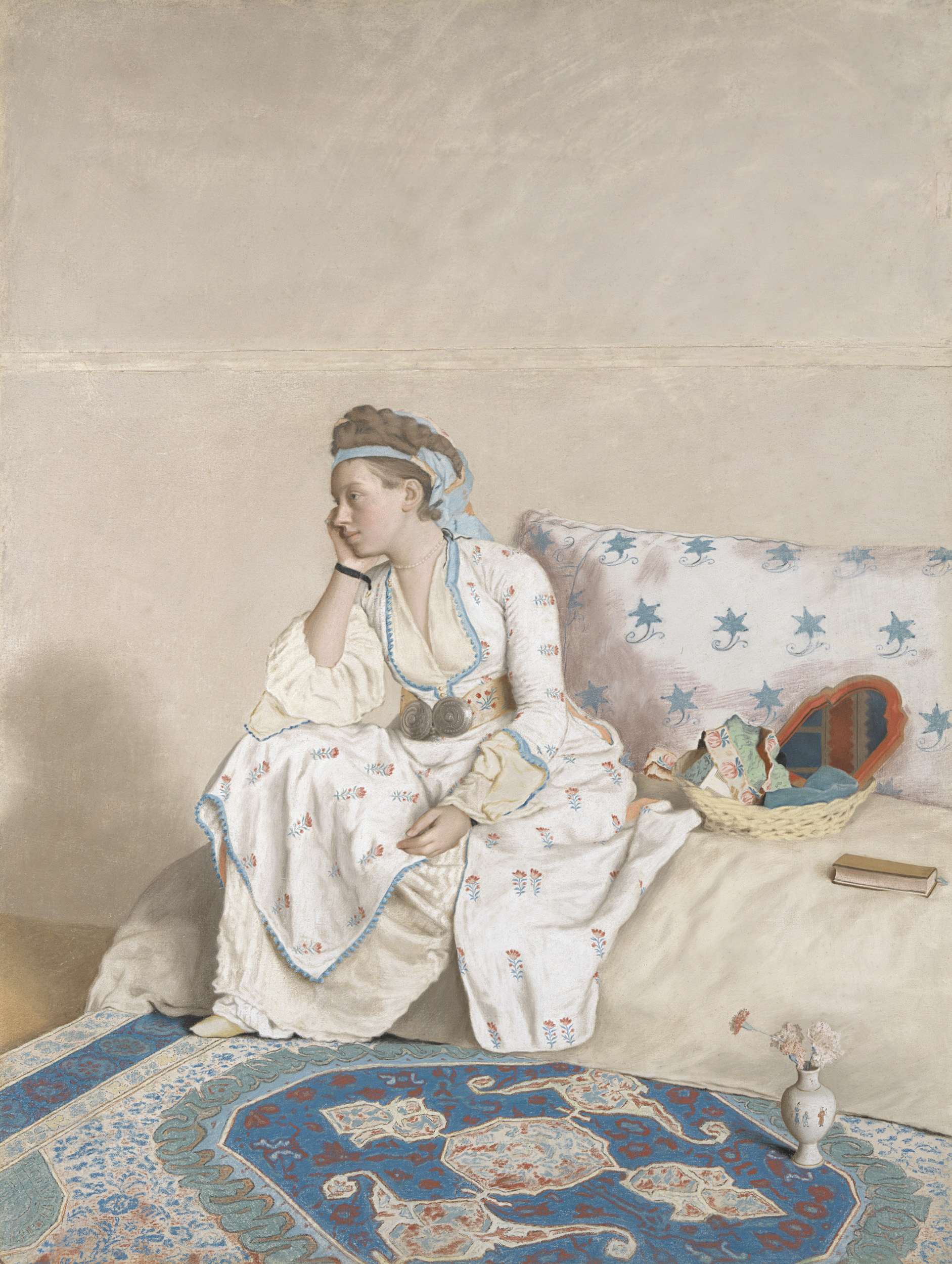 Marie Fargues, the Painter’s Wife, by Jean-Etienne Liotard, public domain