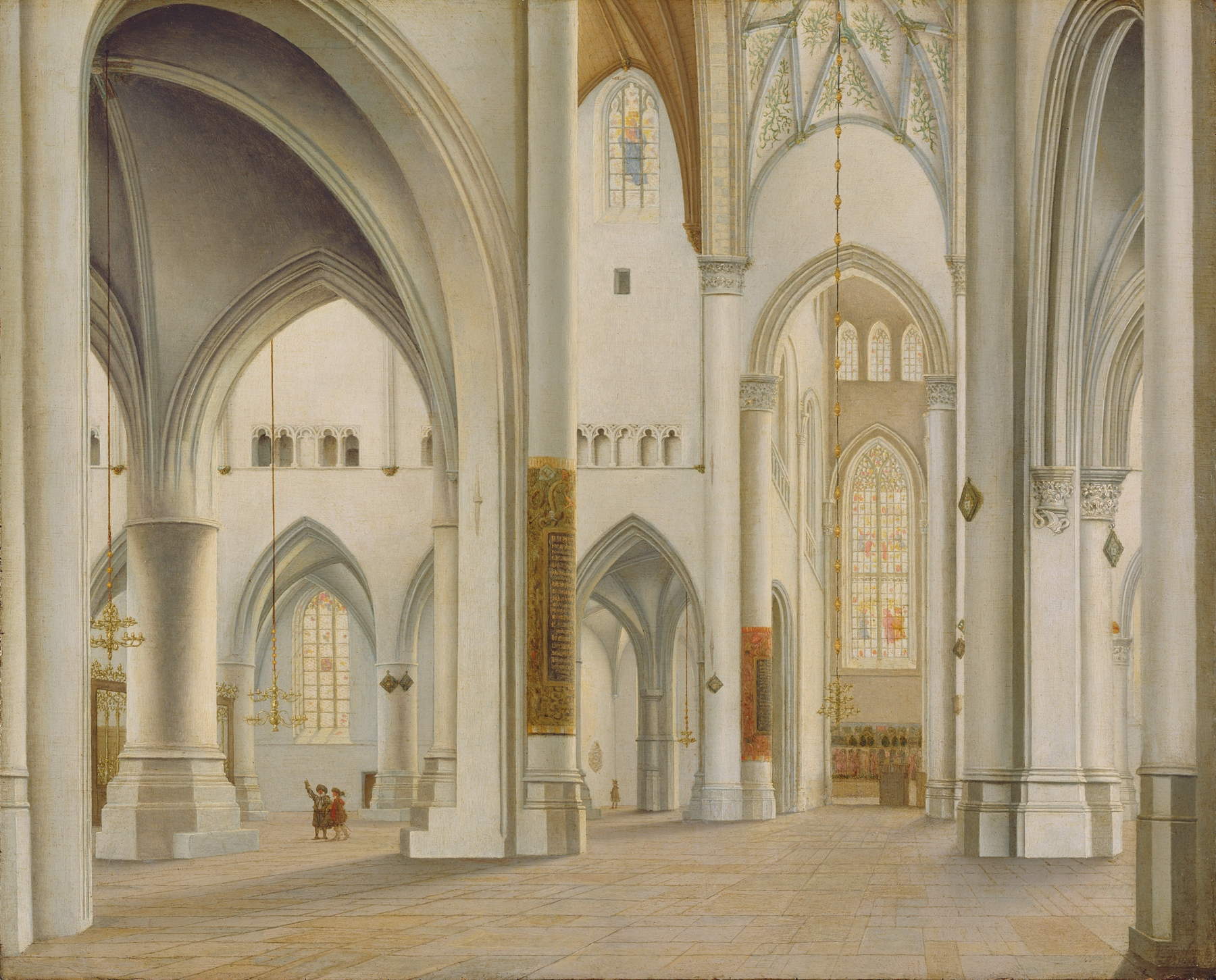 The Interior of Saint Bavo, Haarlem, by Pieter Jansz Saenredam, public domain