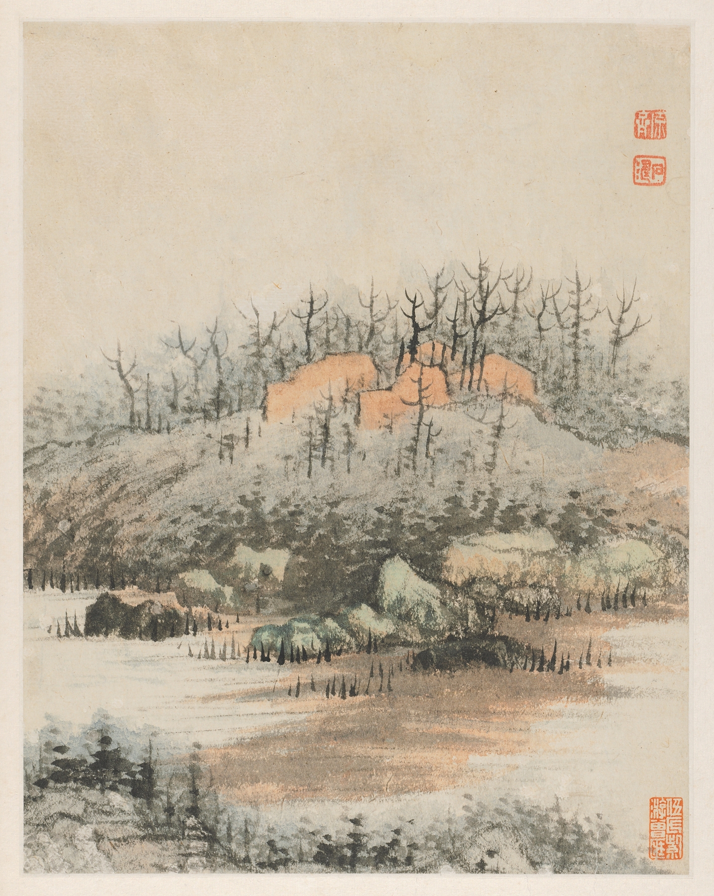 Reminiscences of Qinhuai River pl6, by Shitao, public domain