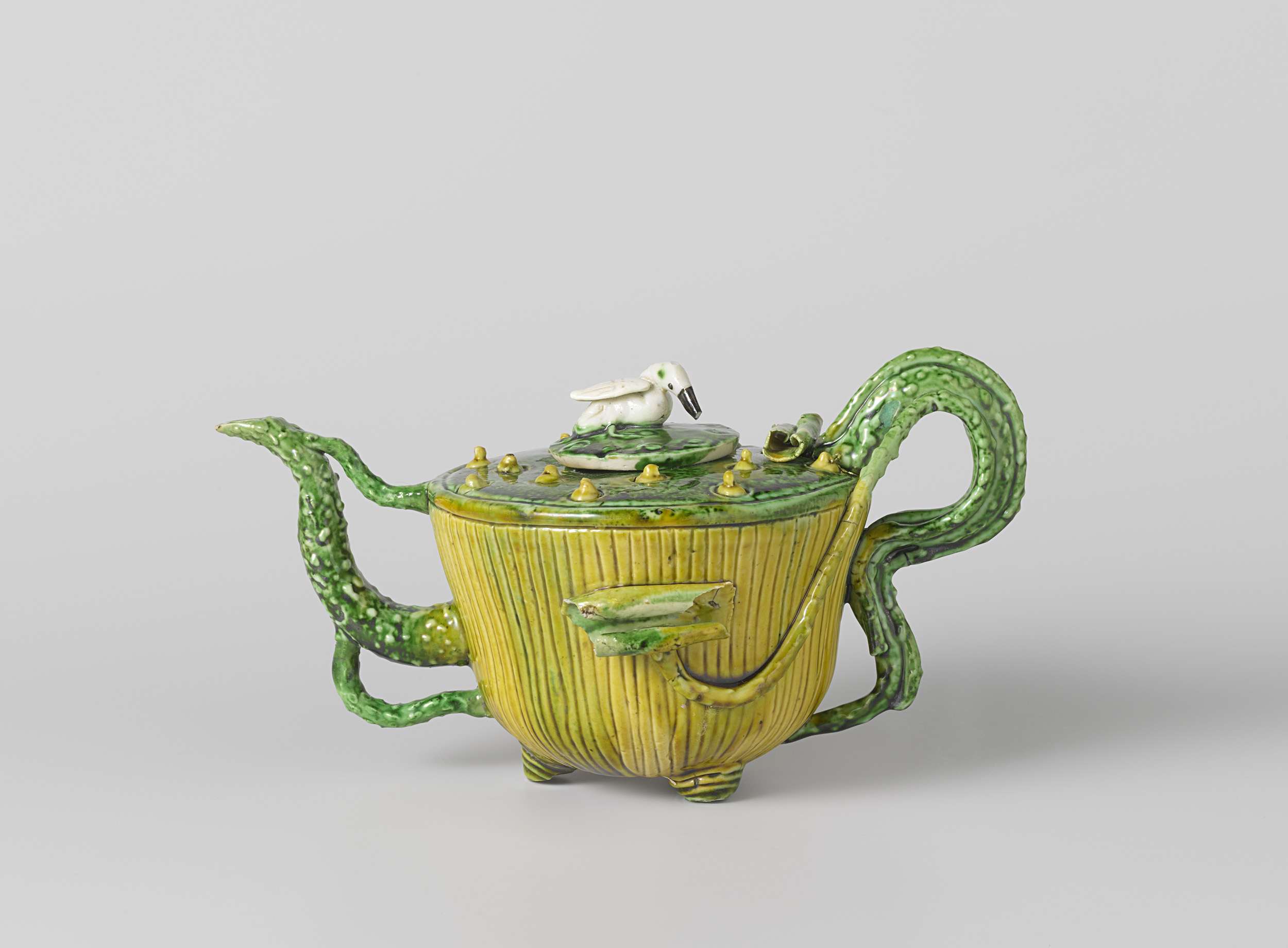 Ceramic water jug shaped like a lotus flower by unknown artist