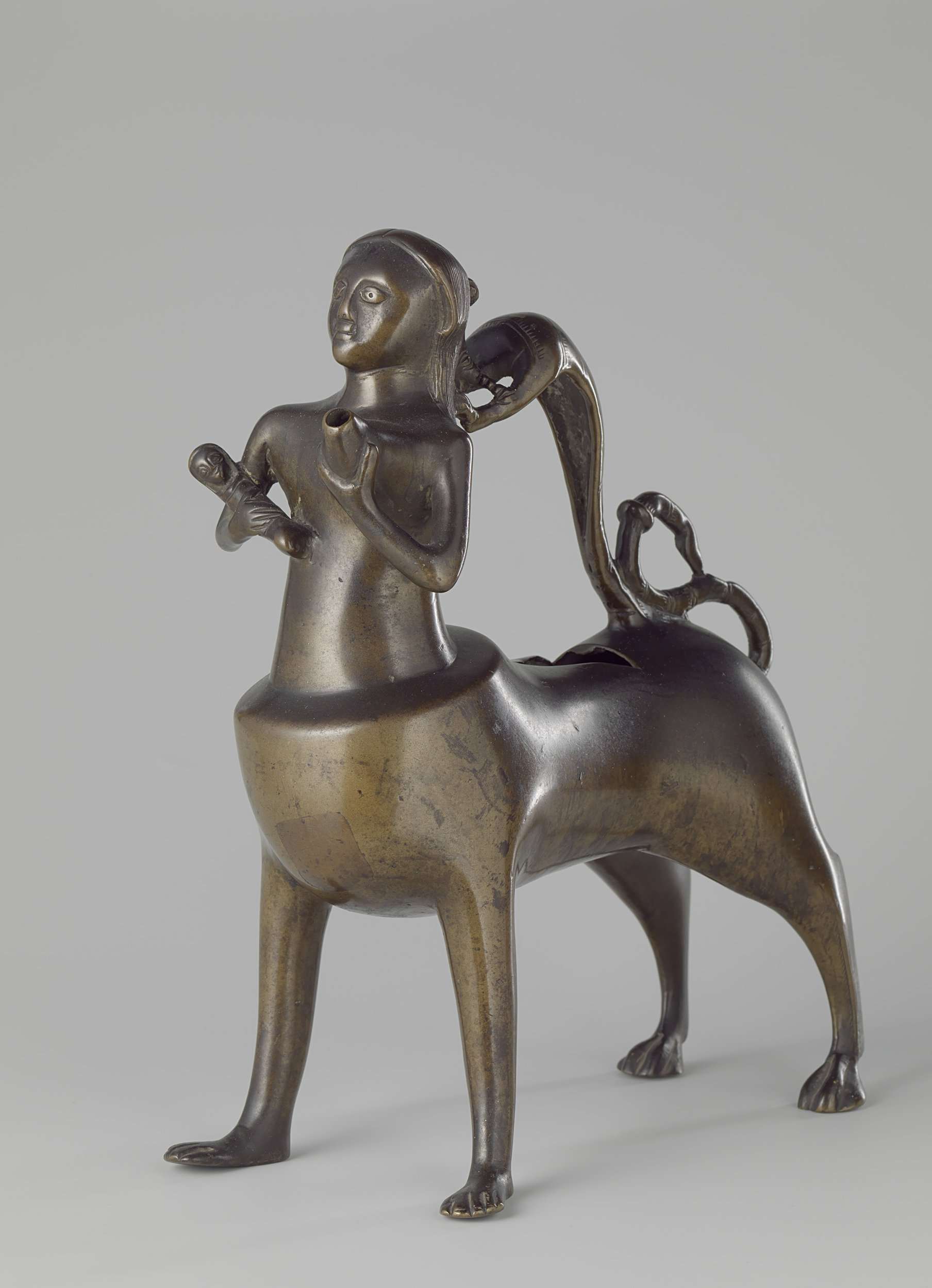 Gothic aquamanile sculpture of a centaur by Unknown Artist