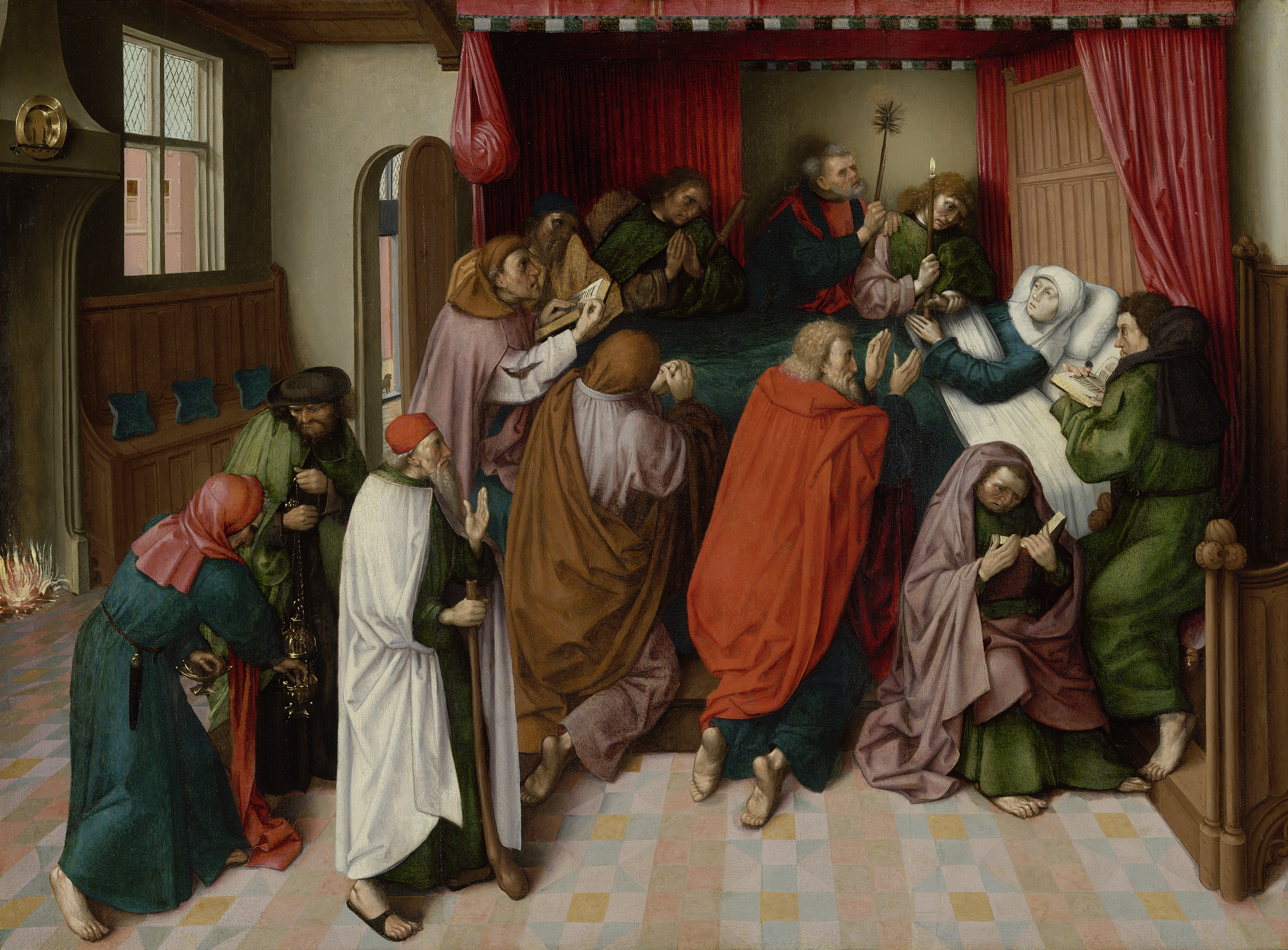 The Death of the Virgin, oil on panel by Master of the Amsterdam Death of the Virgin