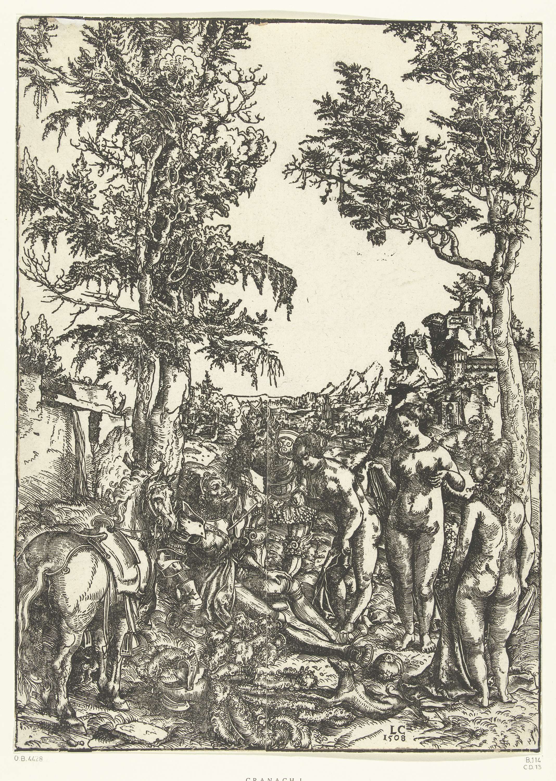 Oordeel van Paris, by Lucas Cranach (I), public domain