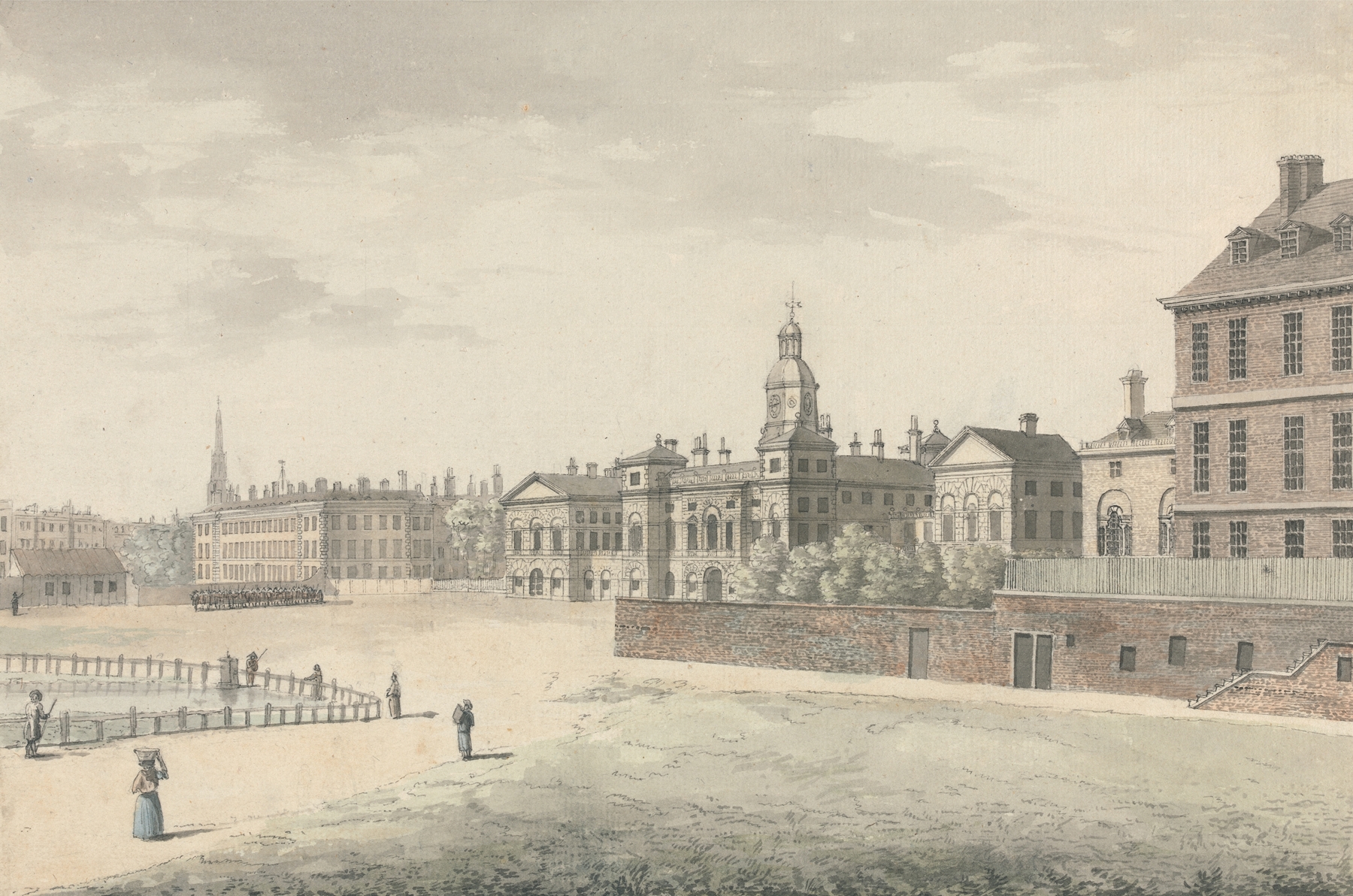 The Horse Guard’s Parade by Samuel Hieronymus Grimm, medium unknown.