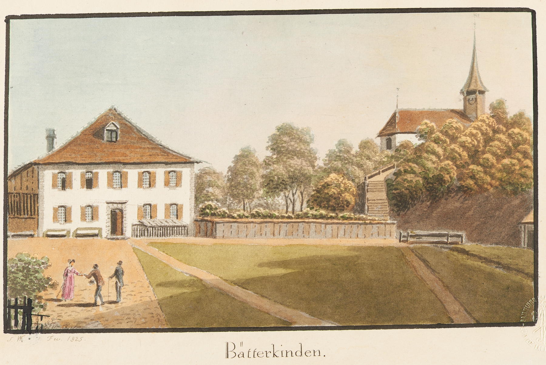 Botanical artwork depicting foliage by Jakob Samuel Weibel