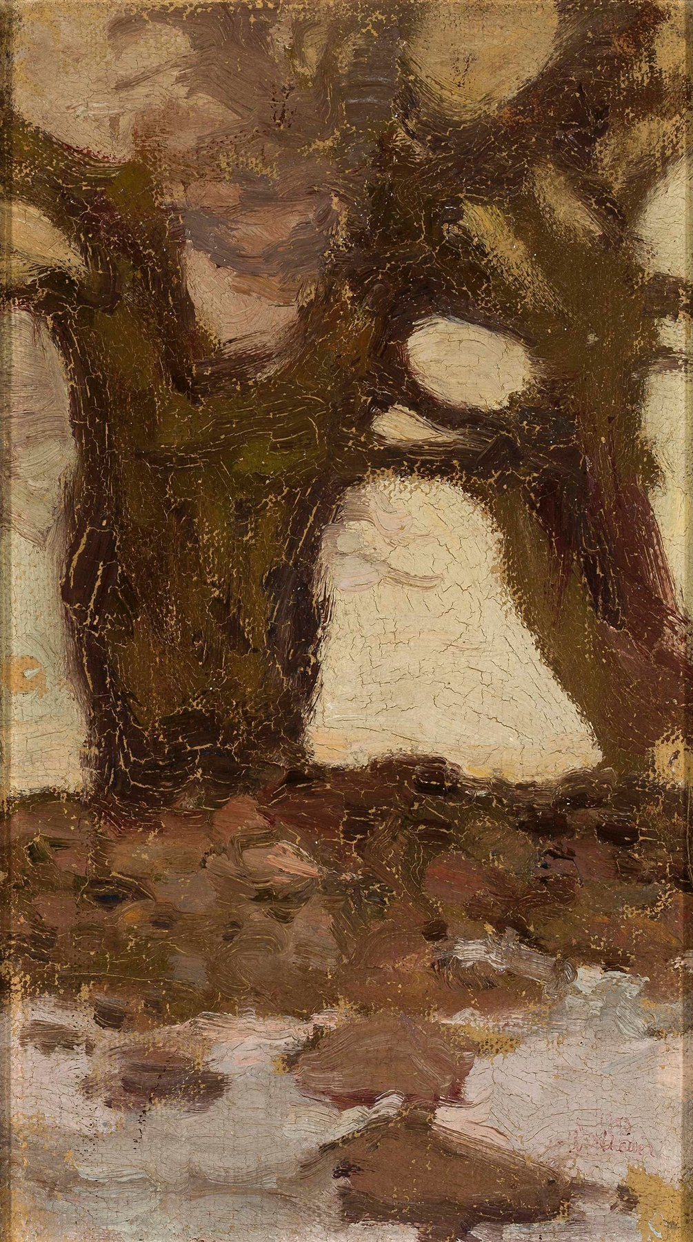 Willows by Witold Wojtkiewicz, oil on canvas depicting graceful willows in an ethereal landscape.