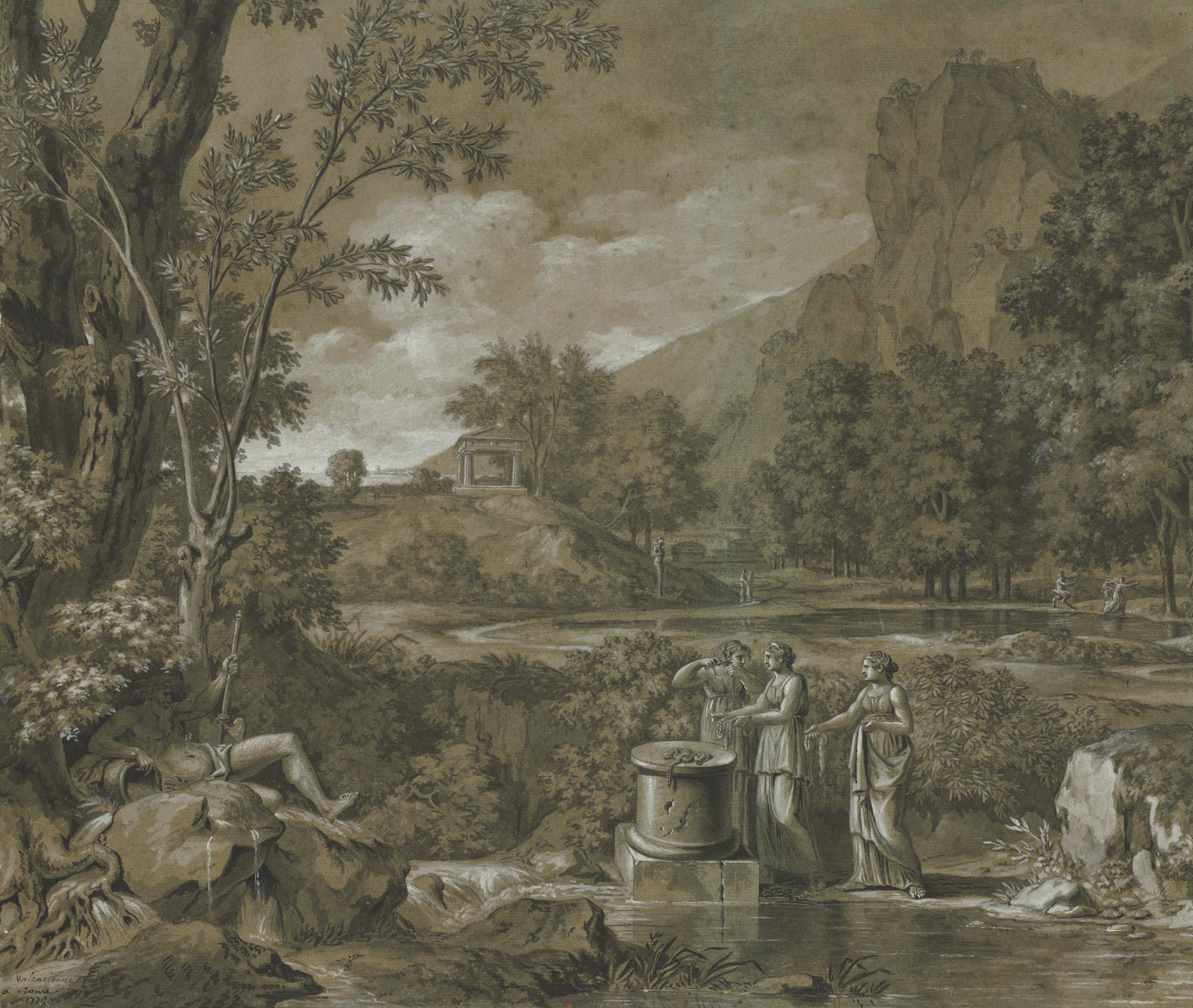Classical Landscape, by Pierre-Henri de Valenciennes, public domain