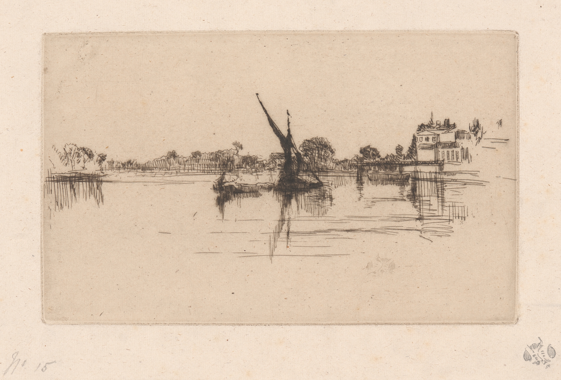 The Little Putney, No. 2, by James Abbott McNeill Whistler, public domain