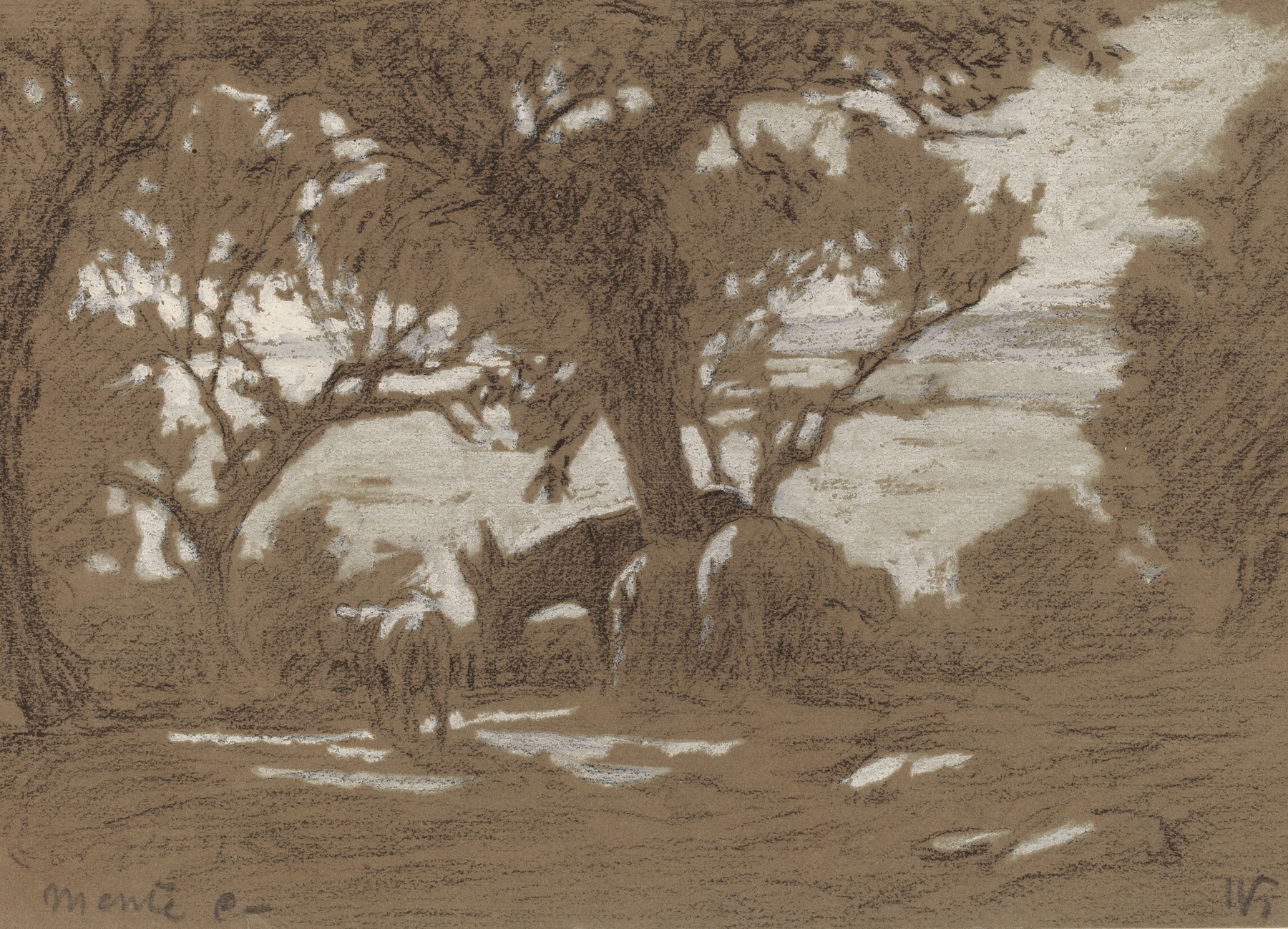 Mt. Colognola – Sheep Grazing on Lake Trasimeno, by Elihu Vedder, public domain