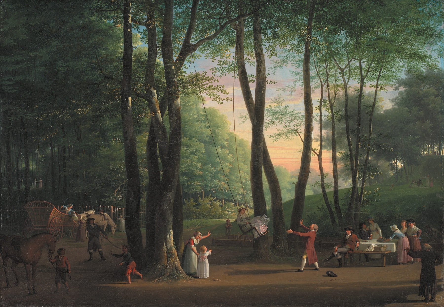 The Dancing Glade at Sorgenfri, North of Copenhagen, by Jens Juel, public domain