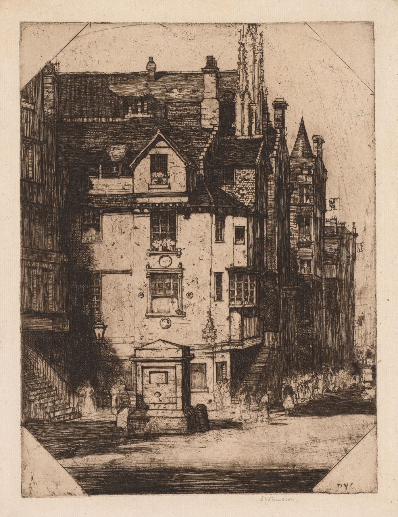 John Knox’s House, by David Young Cameron, public domain
