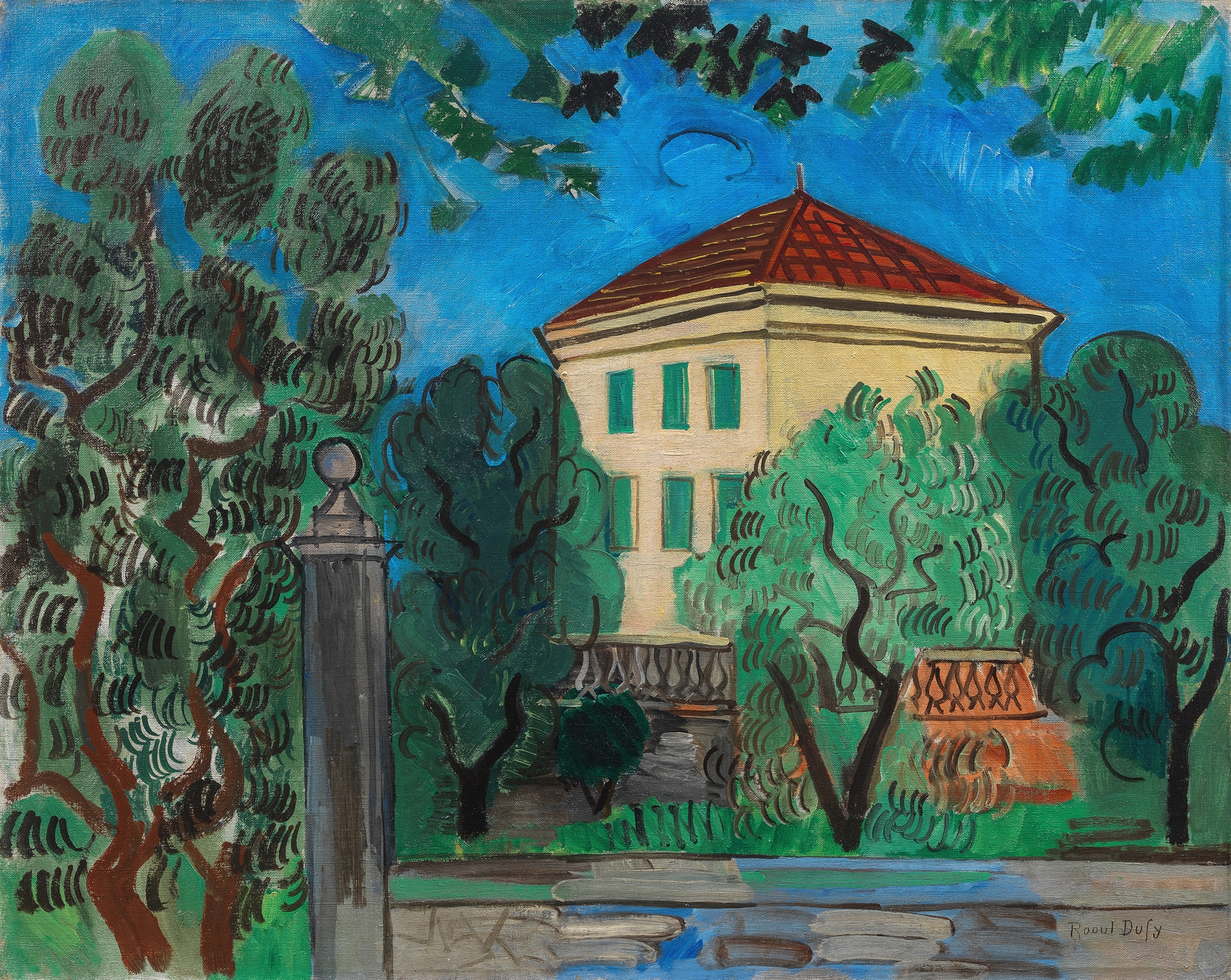 L’entrée du jardin, by Raoul Dufy, public domain