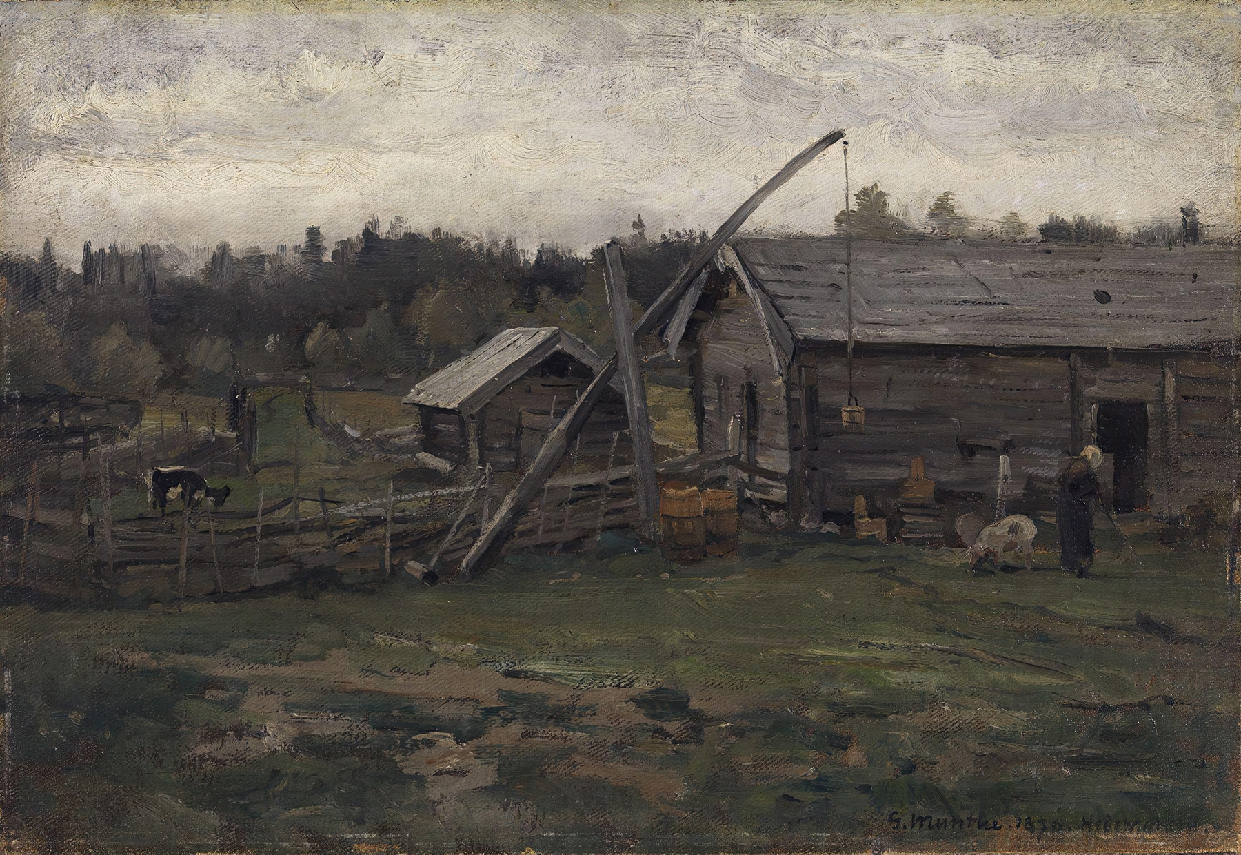 Old Barn, Hedmark, by Gerhard Munthe, public domain