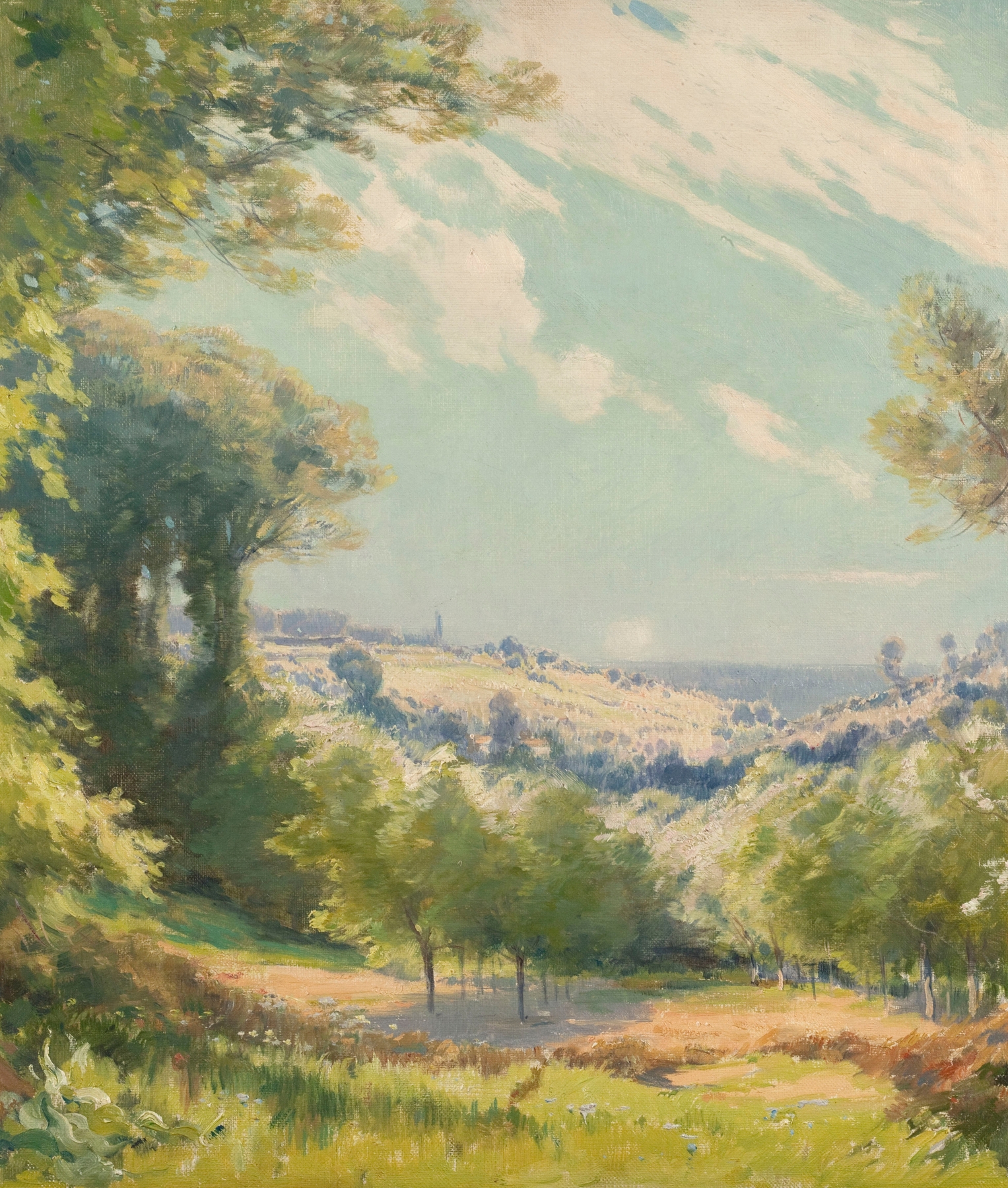 Paysage, by Eugène Bourgeois, public domain