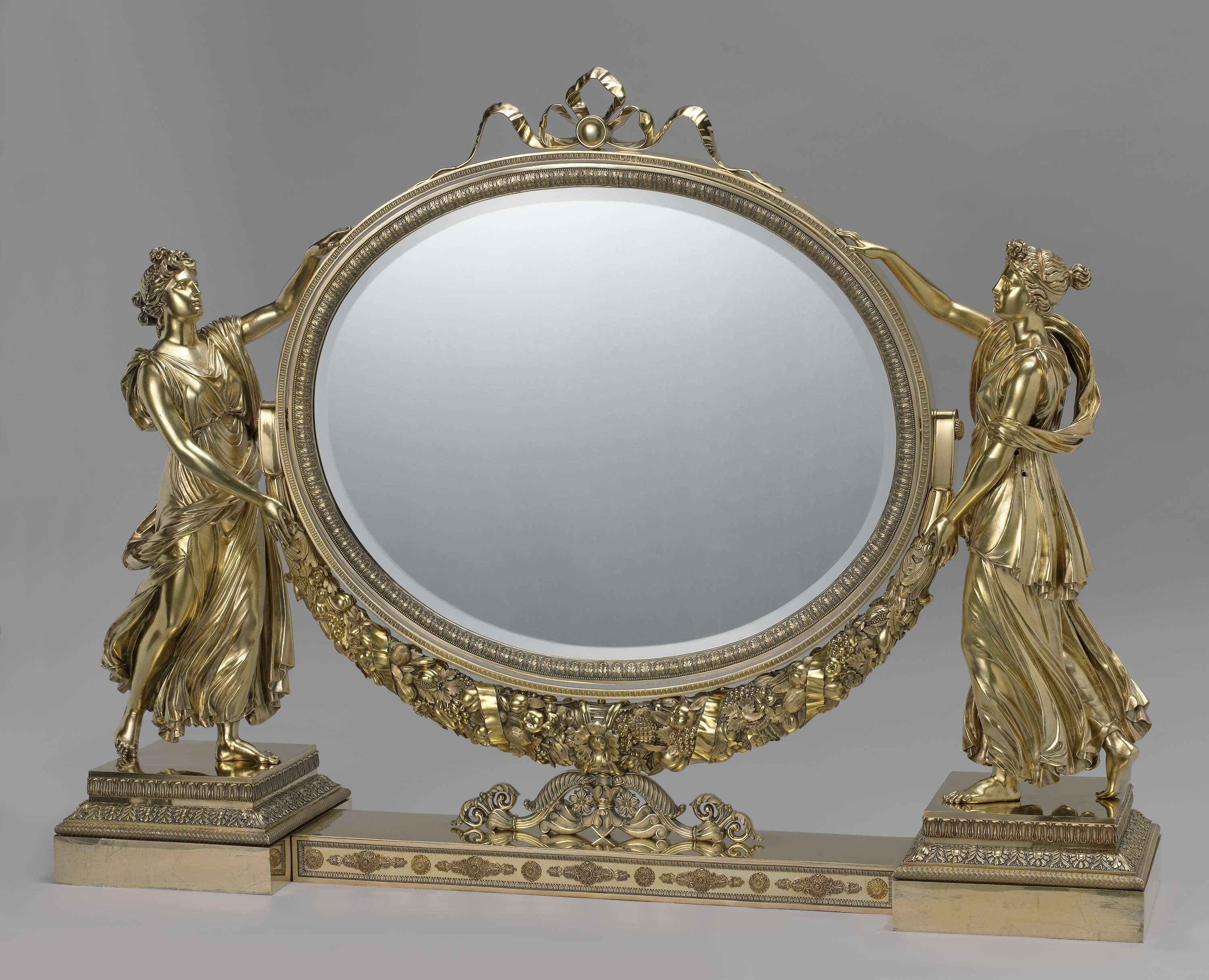 Toilet mirror crafted by Joseph-Germain Dutalis, neoclassical design, decorative art