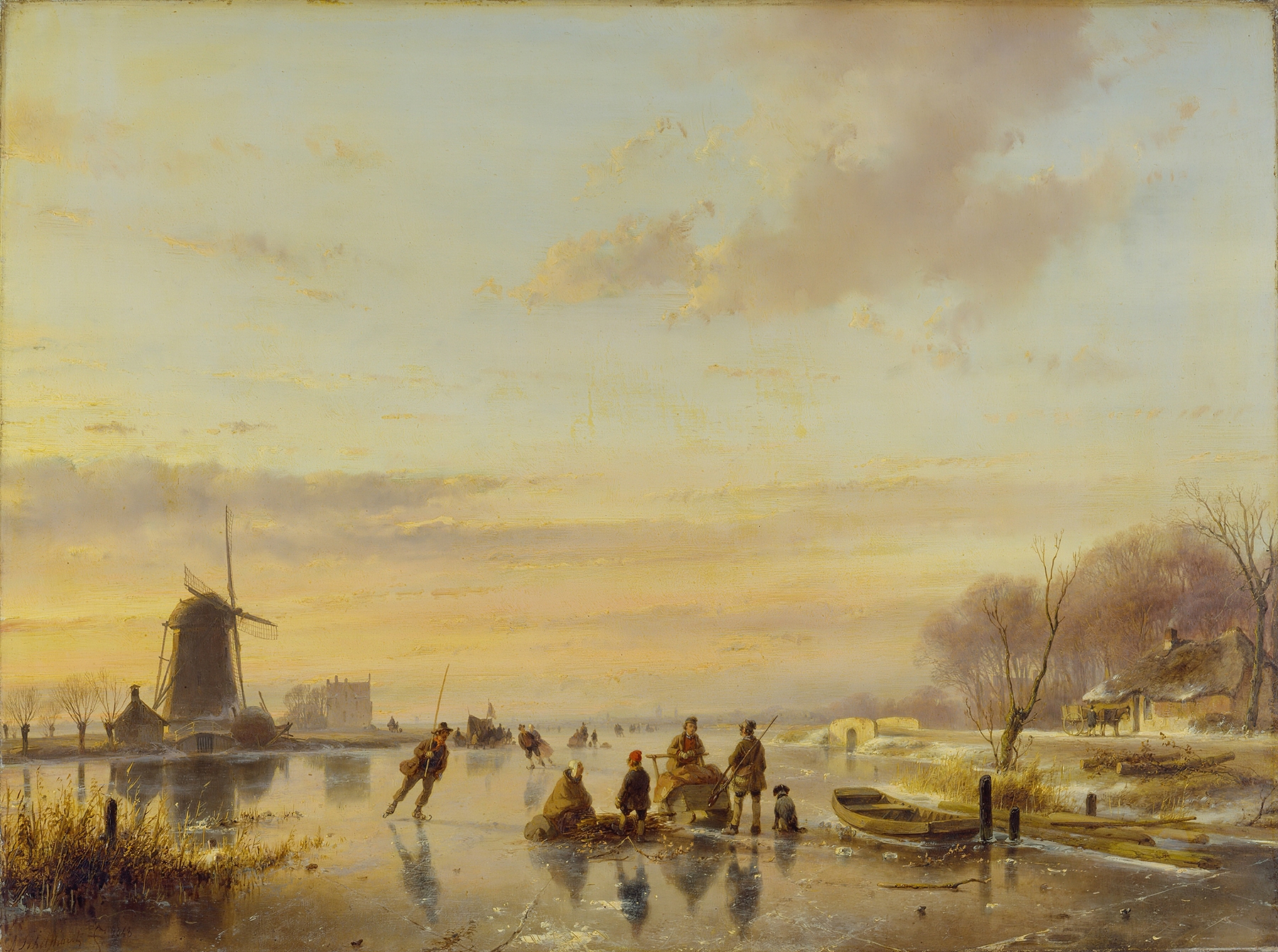Winter in Holland, by Andreas Schelfhout, public domain