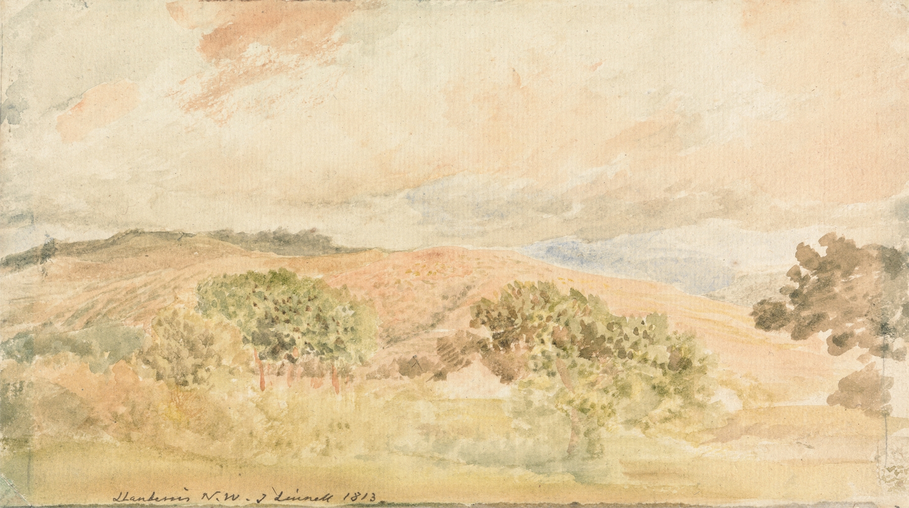 Llanberis, North Wales, by John Linnell, public domain