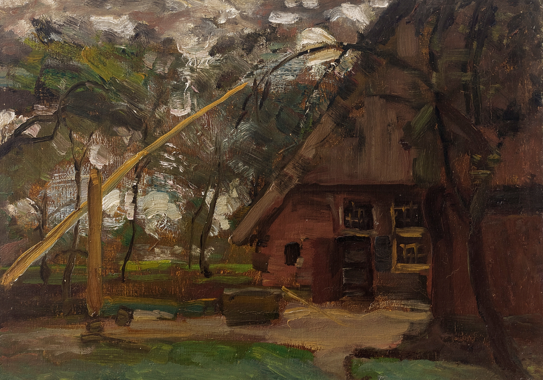 Boerderijgevel, by Piet Mondrian, public domain