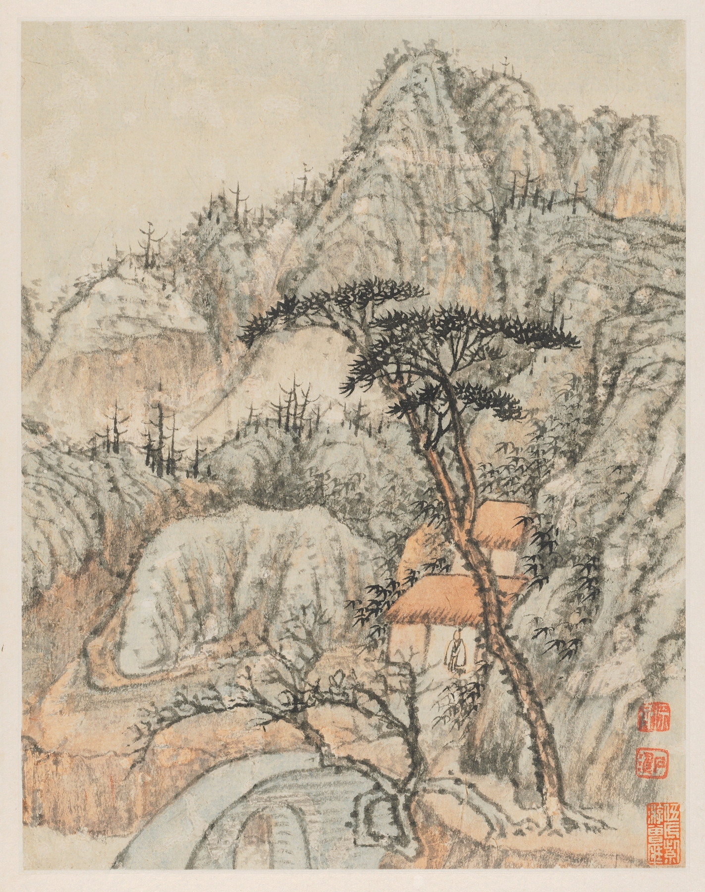 Reminiscences of Qinhuai River pl3, by Shitao, public domain