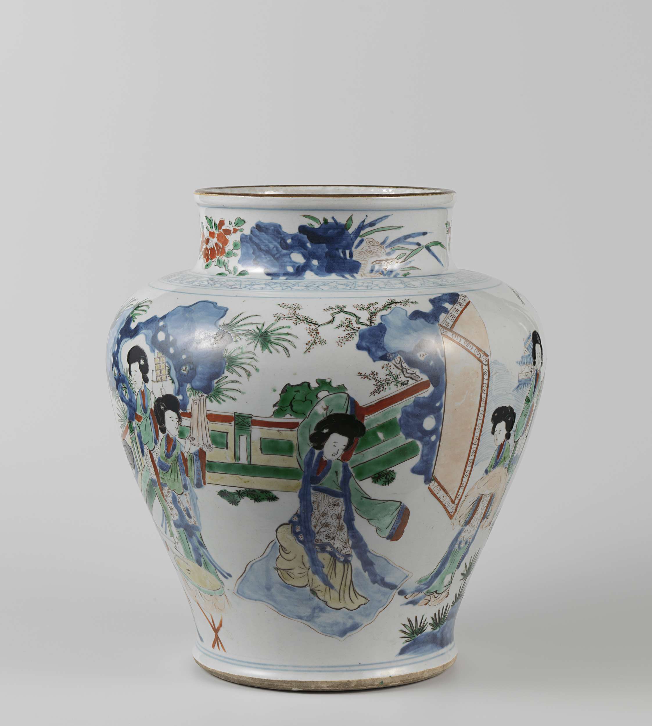Pot depicting Xiwangmu’s birthday celebration, unknown medium, Unknown Artist